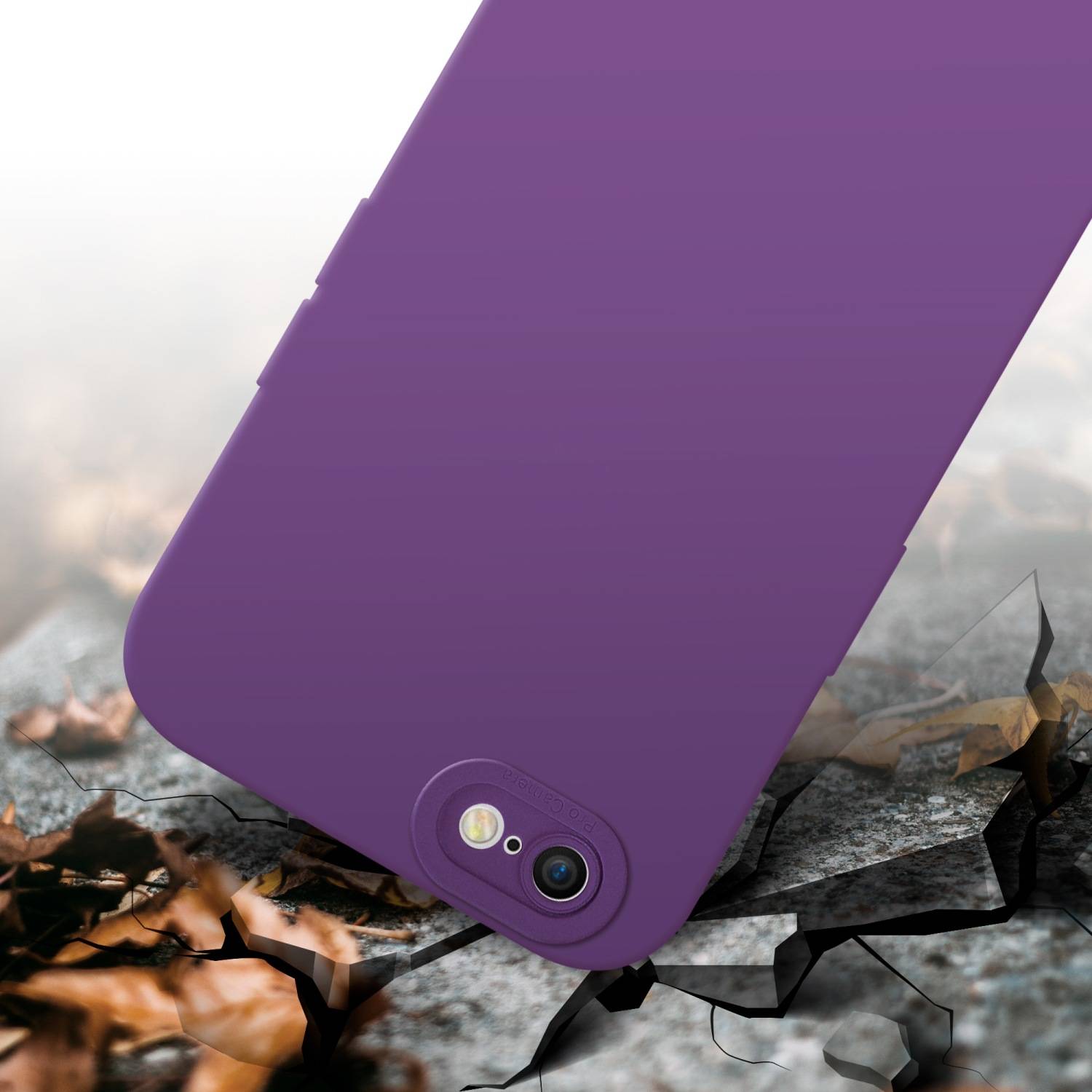 Cadorabo Hülle für Apple iPhone 6 / 6S Schutz Hülle in Lila TPU Silikon Etui Case Handyhülle