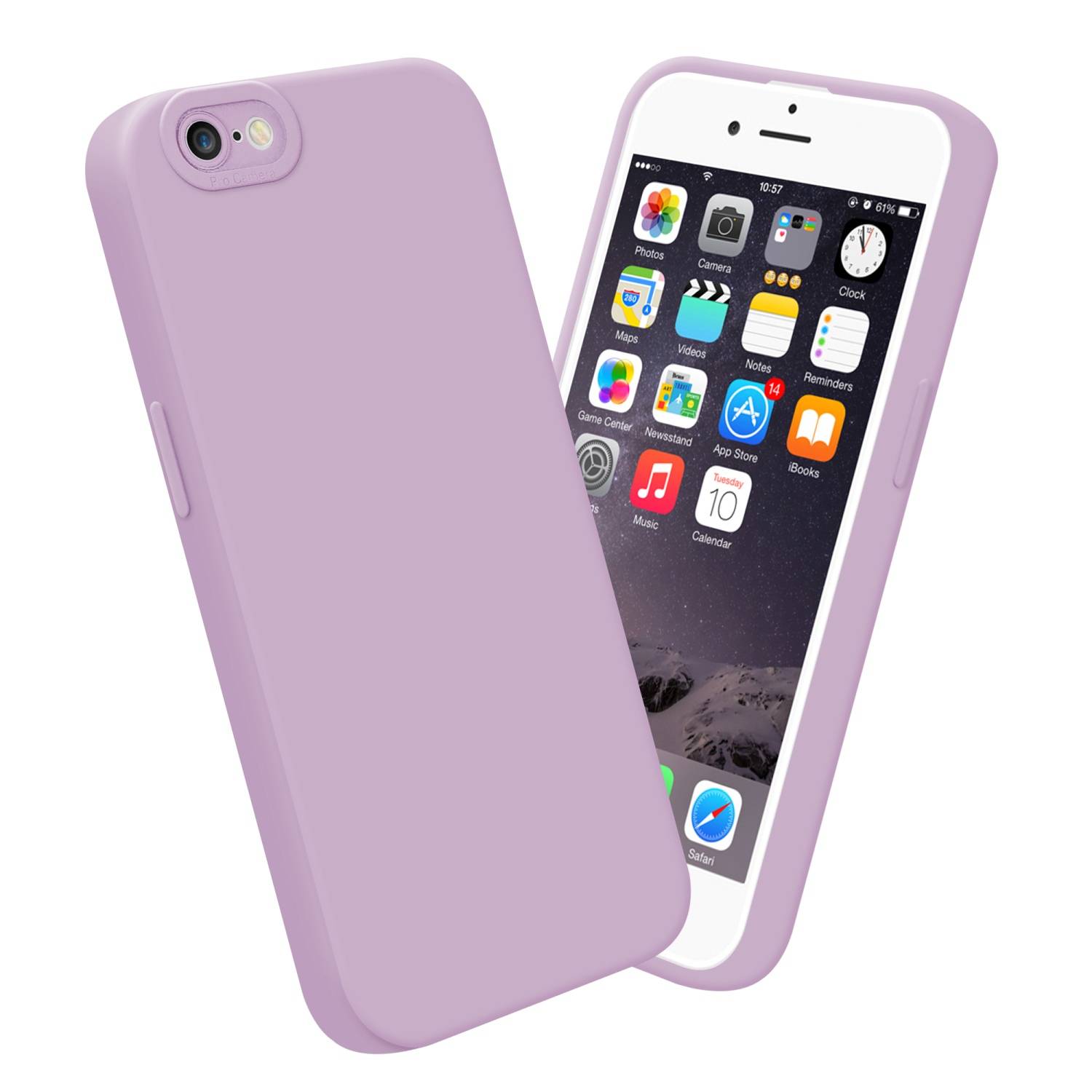 Cadorabo Hülle für Apple iPhone 6 / 6S Schutz Hülle in Rosa TPU Silikon Etui Case Handyhülle