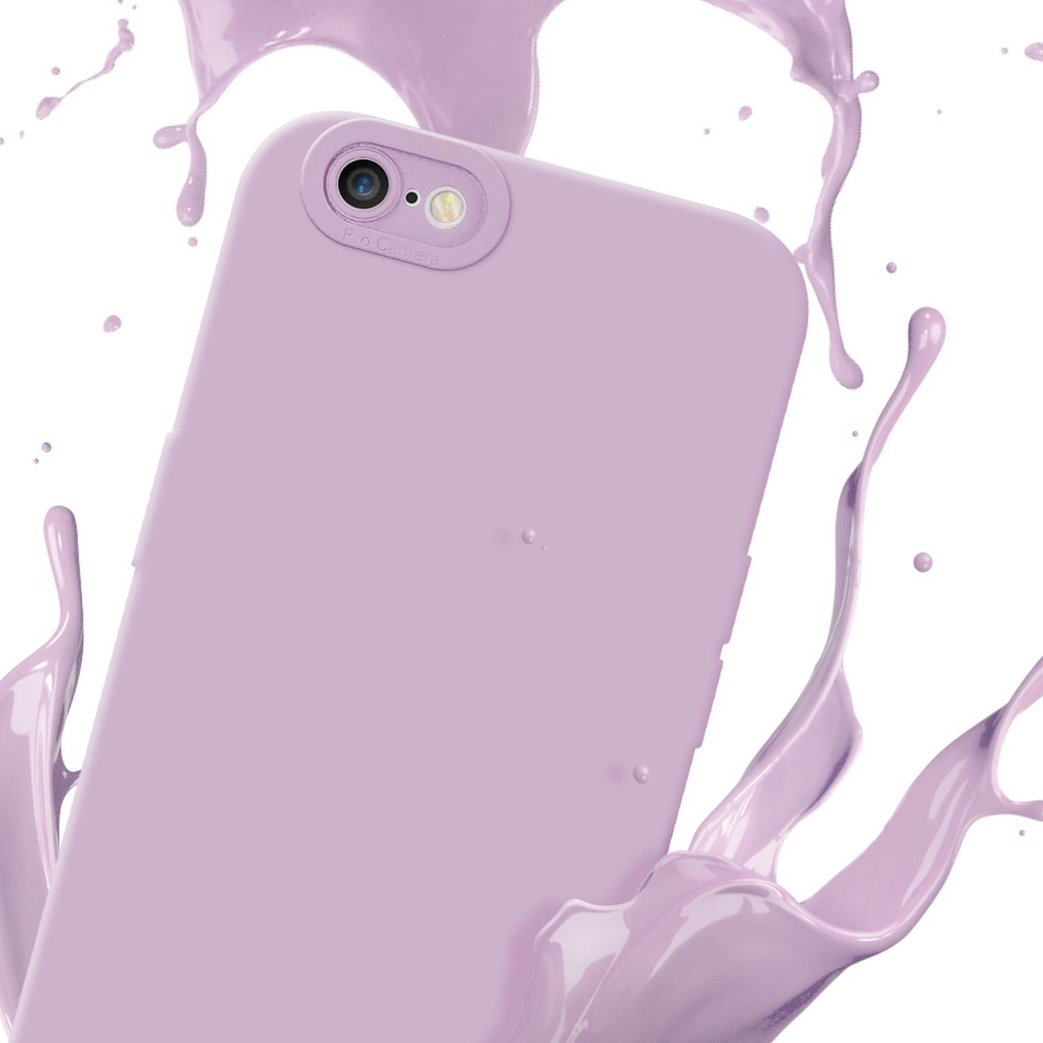 Cadorabo Hülle für Apple iPhone 6 / 6S Schutz Hülle in Rosa TPU Silikon Etui Case Handyhülle
