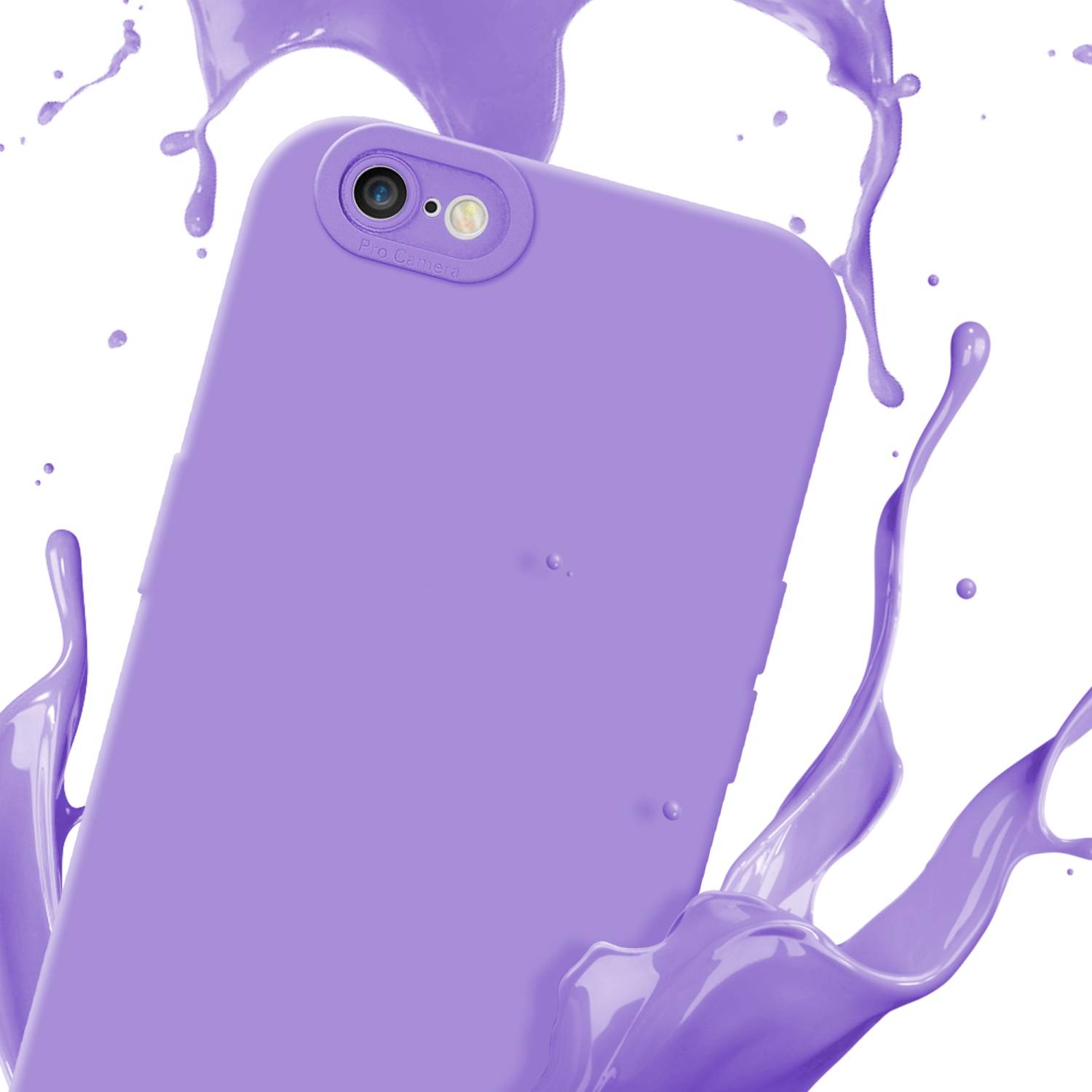 Cadorabo Hülle für Apple iPhone 6 / 6S Schutz Hülle in Lila TPU Silikon Etui Case Handyhülle