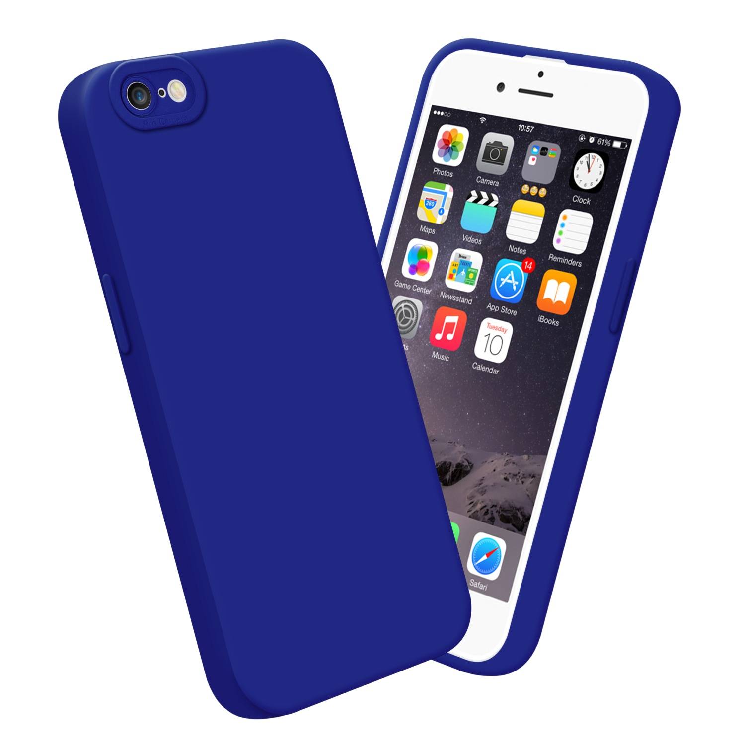 Cadorabo Hülle für Apple iPhone 6 / 6S Schutz Hülle in Blau TPU Silikon Etui Case Handyhülle