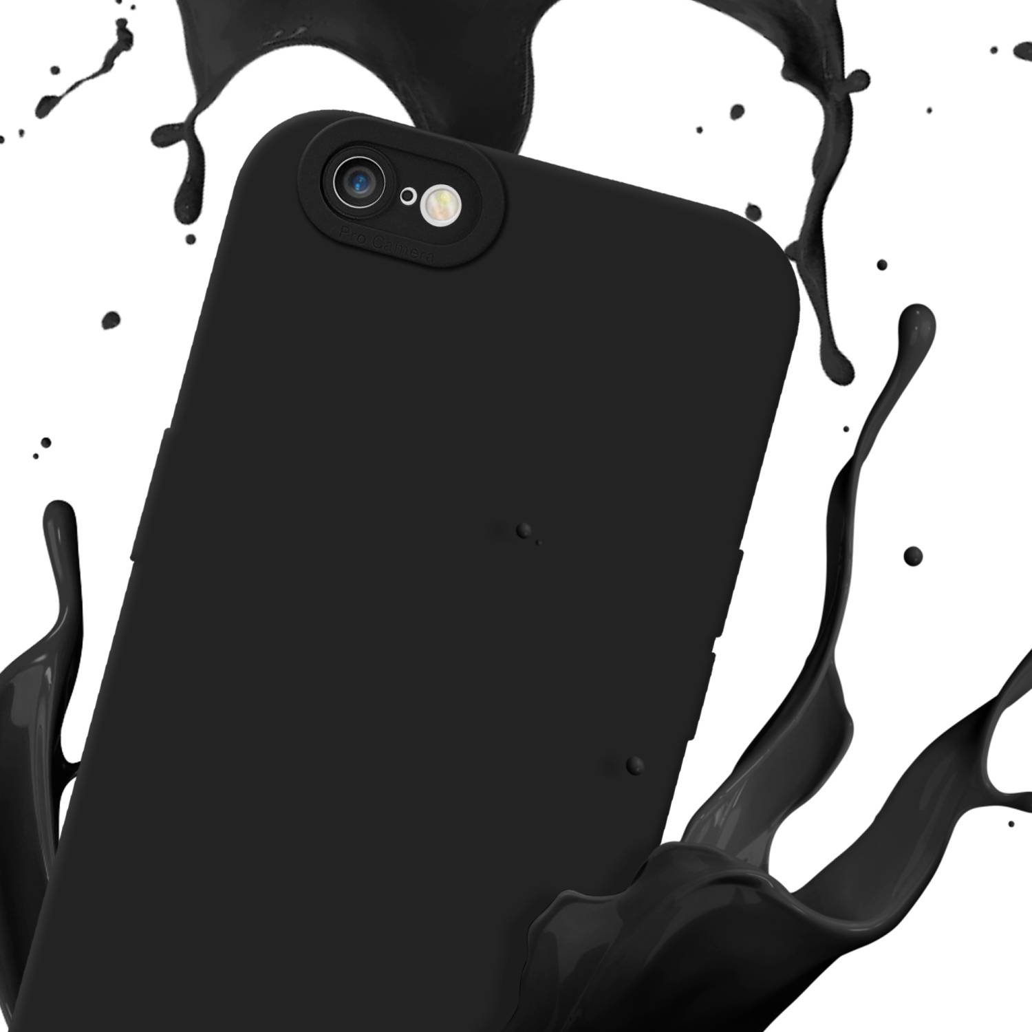 Cadorabo Hülle für Apple iPhone 6 PLUS / 6S PLUS Schutz Hülle in Schwarz TPU Silikon Etui Case Handyhülle