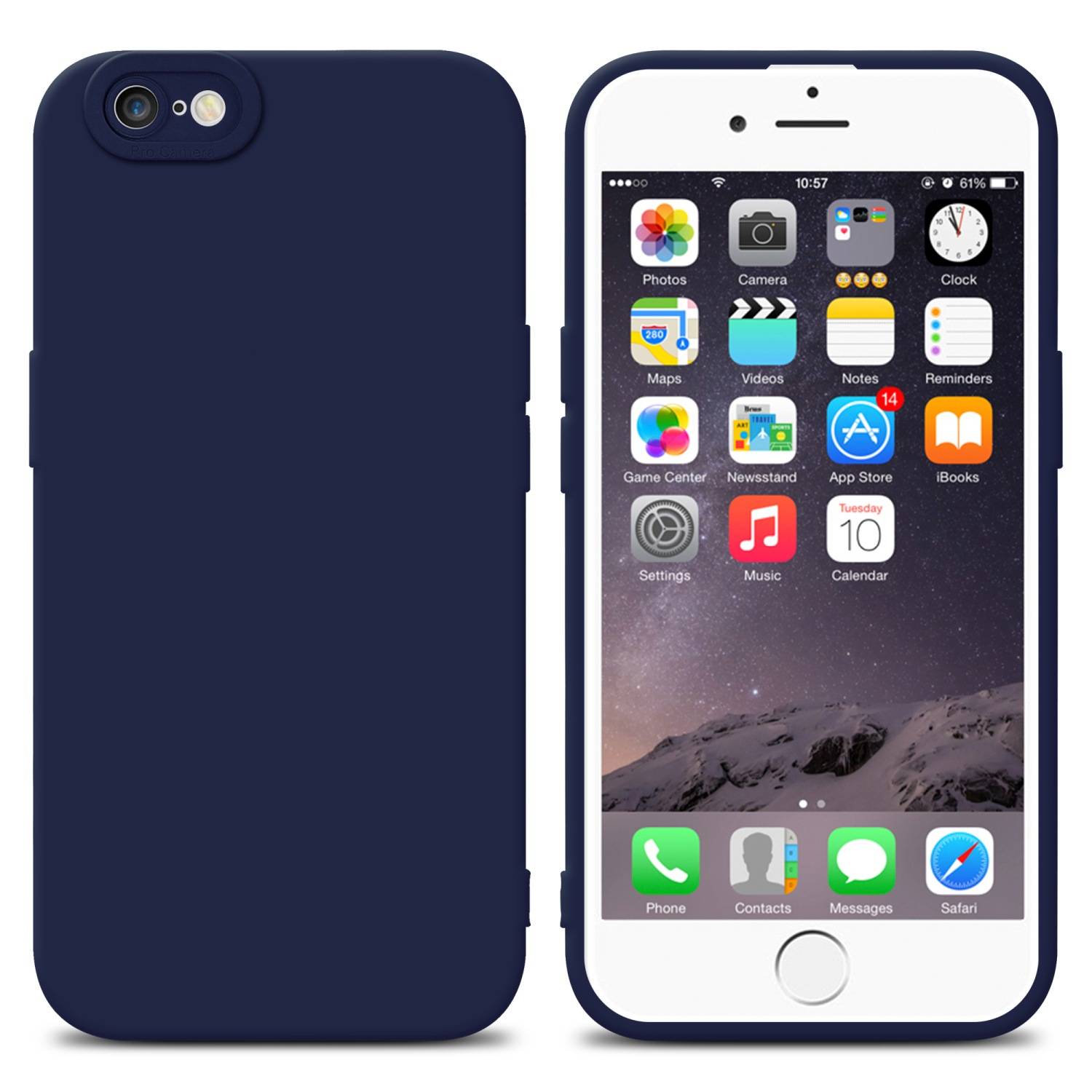 Cadorabo Hülle für Apple iPhone 6 PLUS / 6S PLUS Schutz Hülle in Blau TPU Silikon Etui Case Handyhülle