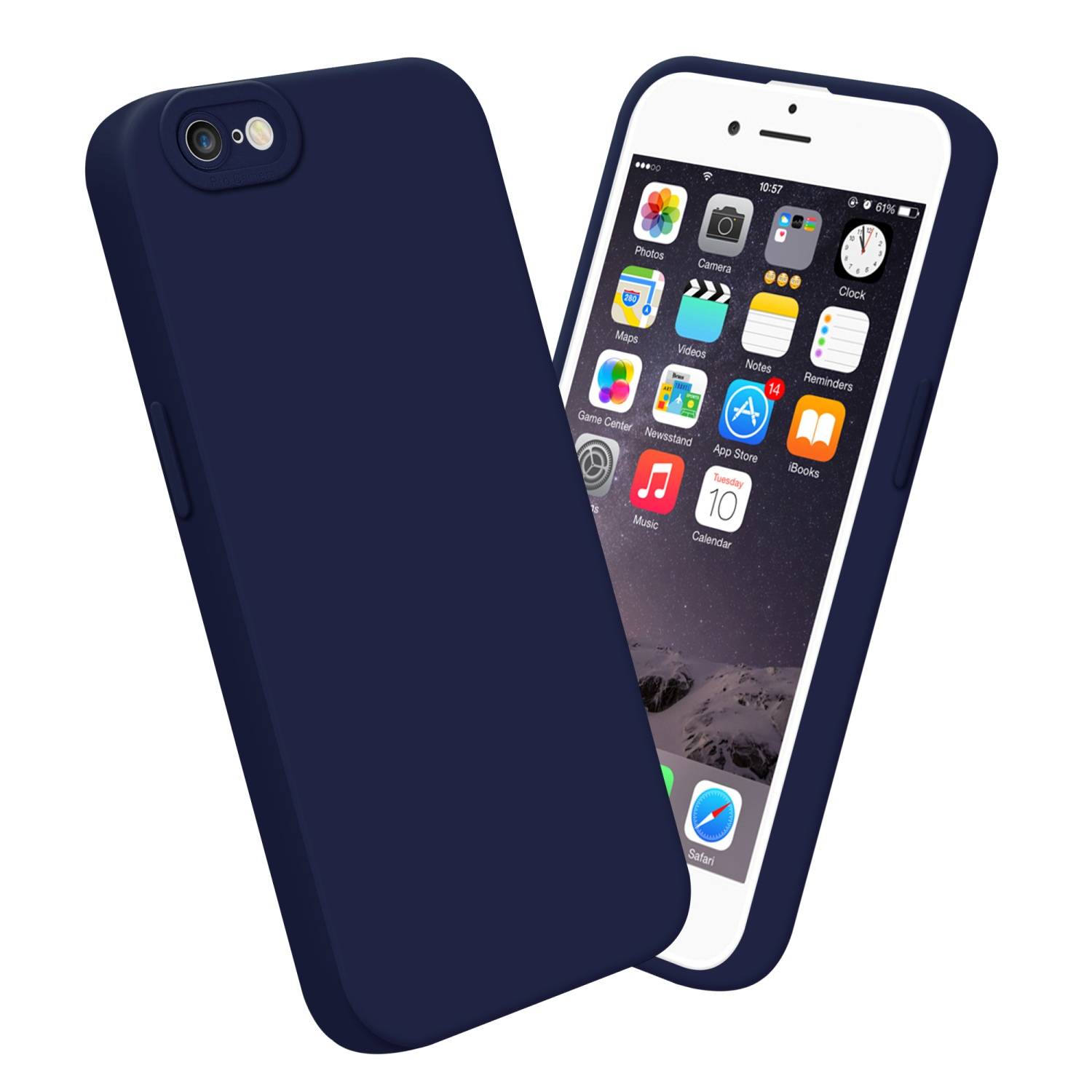 Cadorabo Hülle für Apple iPhone 6 PLUS / 6S PLUS Schutz Hülle in Blau TPU Silikon Etui Case Handyhülle