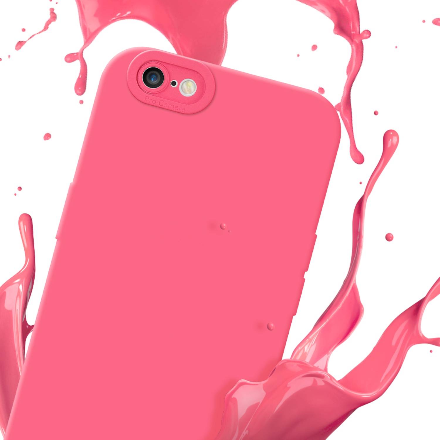 Cadorabo Hülle für Apple iPhone 6 PLUS / 6S PLUS Schutz Hülle in Rot TPU Silikon Etui Case Handyhülle