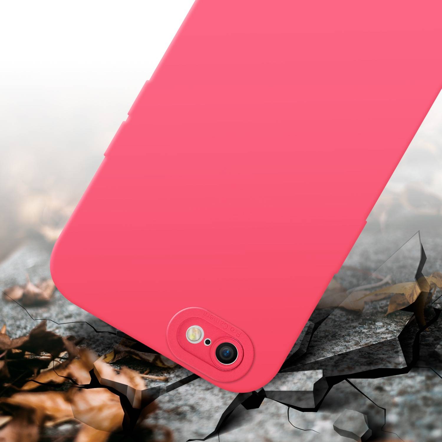 Cadorabo Hülle für Apple iPhone 6 PLUS / 6S PLUS Schutz Hülle in Rot TPU Silikon Etui Case Handyhülle