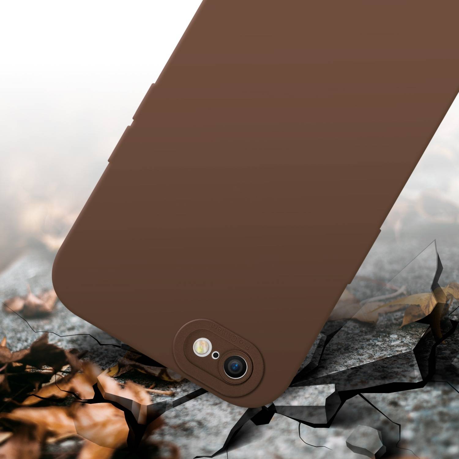Cadorabo Hülle für Apple iPhone 6 PLUS / 6S PLUS Schutz Hülle in Braun TPU Silikon Etui Case Handyhülle