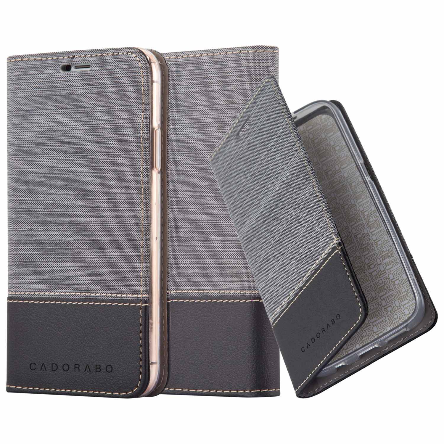 Cadorabo Hülle für Apple iPhone 13 PRO Schutzhülle in Grau Handy Hülle Etui Book Case Cover