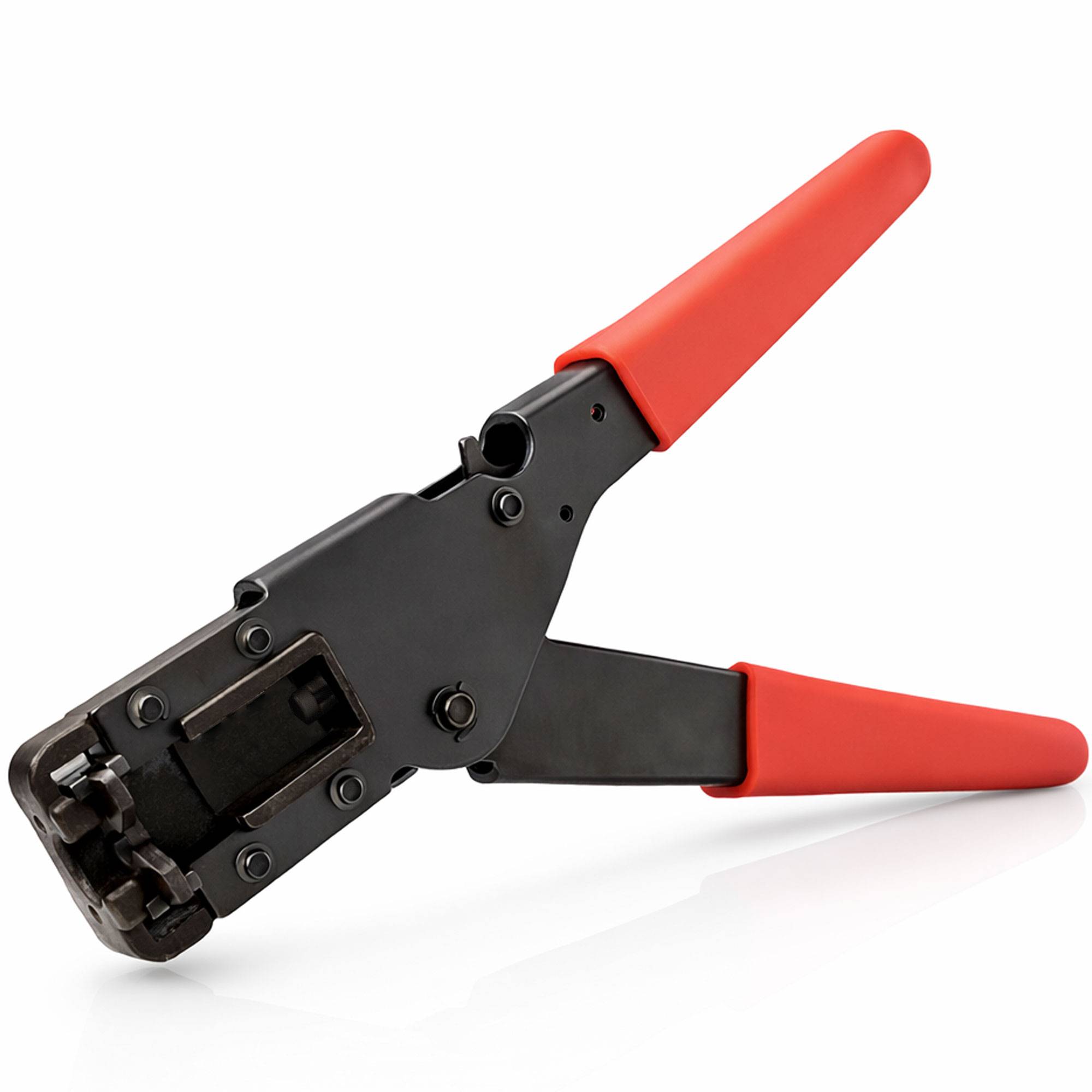 PremiumX PX-508 Kompressionszange Presszange Zange F-Kompressionsstecker F-Stecker Koaxialkabel RG59 RG6 SAT TV Kabel Antennenkabel