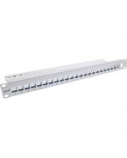 InLine Patchfeld 24-fach Keystone Snap-In Leerblech Patchpanel 48,26 cm 19" 1HE zur Verwendung mit Modulen geeignet für Cat.6a Cat.6 Cat.5 Module