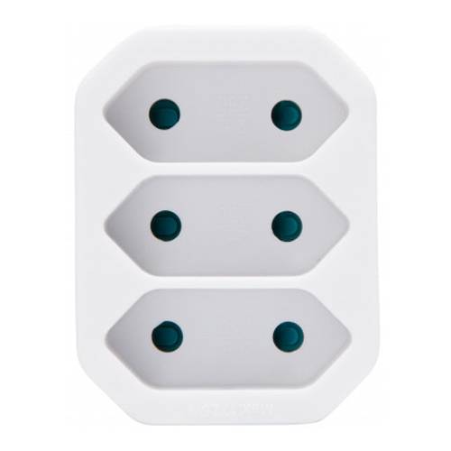 KOPP 471302003 - Adapter mit Anschluss für 3x Euro-Stecker (3-fach | 250V | 3x 2,5A) - in arktisweiß