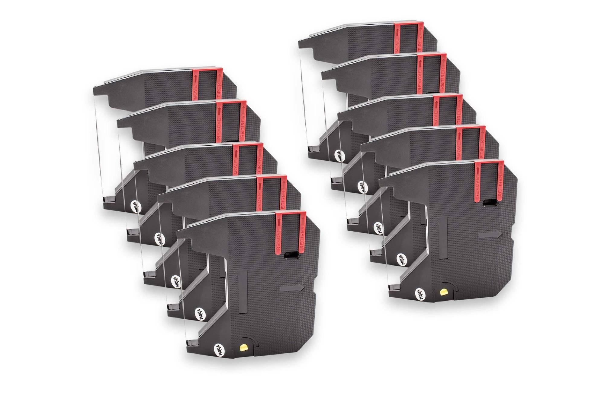 vhbw 10x Farbband Schriftband kompatibel mit Olympia Monica 2, 2 MD, MD Nadeldrucker, Bondrucker - Carbonband Schwarz