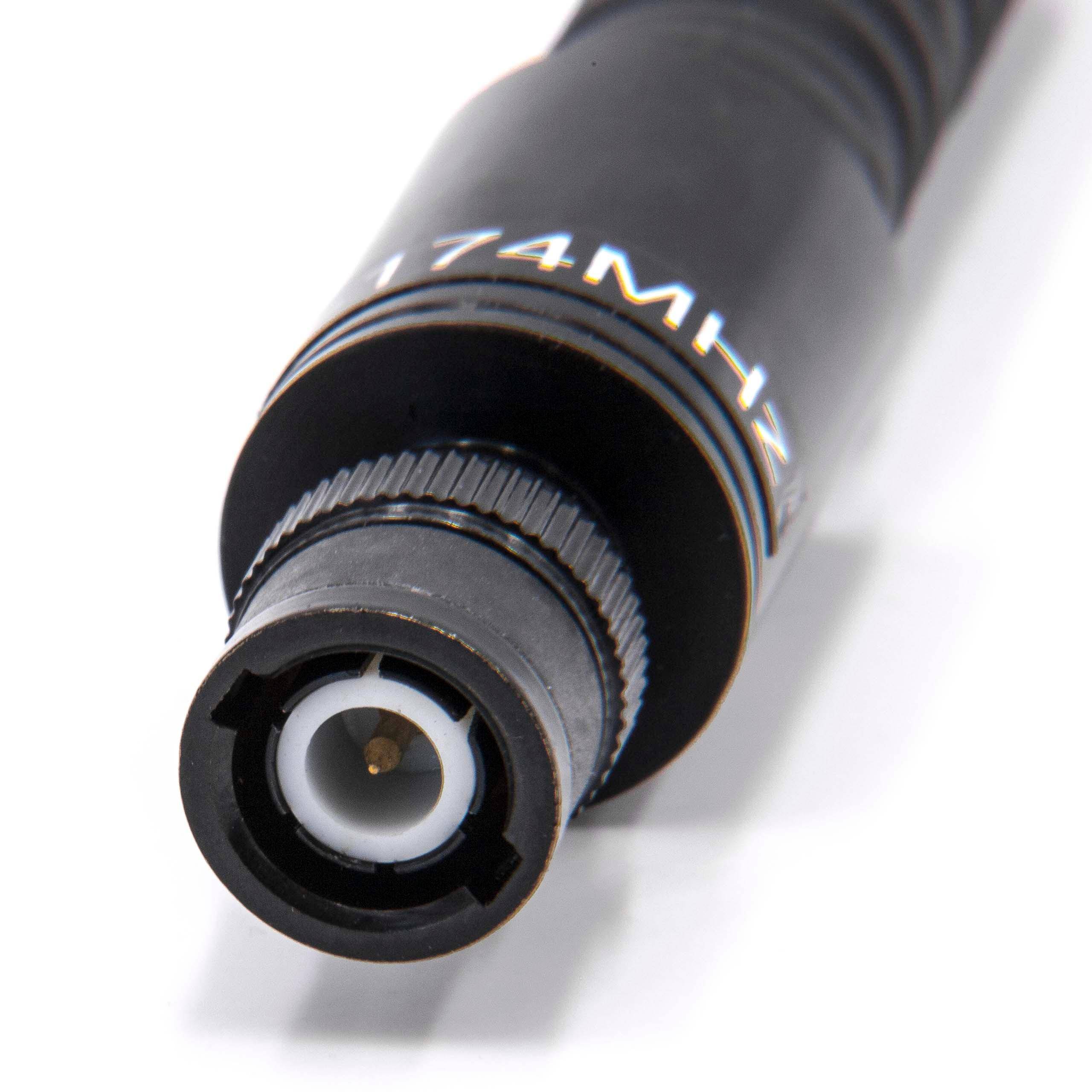vhbw Universal Antenne für diverse Funkgeräte z.B. kompatibel mit Yaesu uvm. - Ausziehbar, 23 cm - 99 cm, BNC Stecker Schwarz
