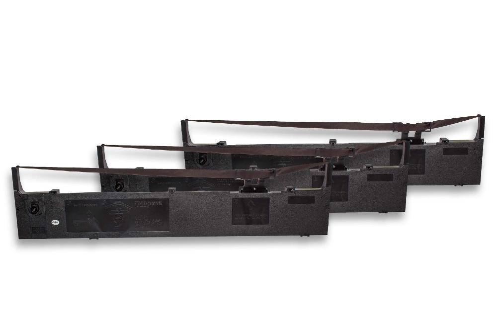 vhbw 3x Farbband Schriftband Ersatz für Epson S015086 | C13S015086 für Nadeldrucker, Bondrucker - Schwarz