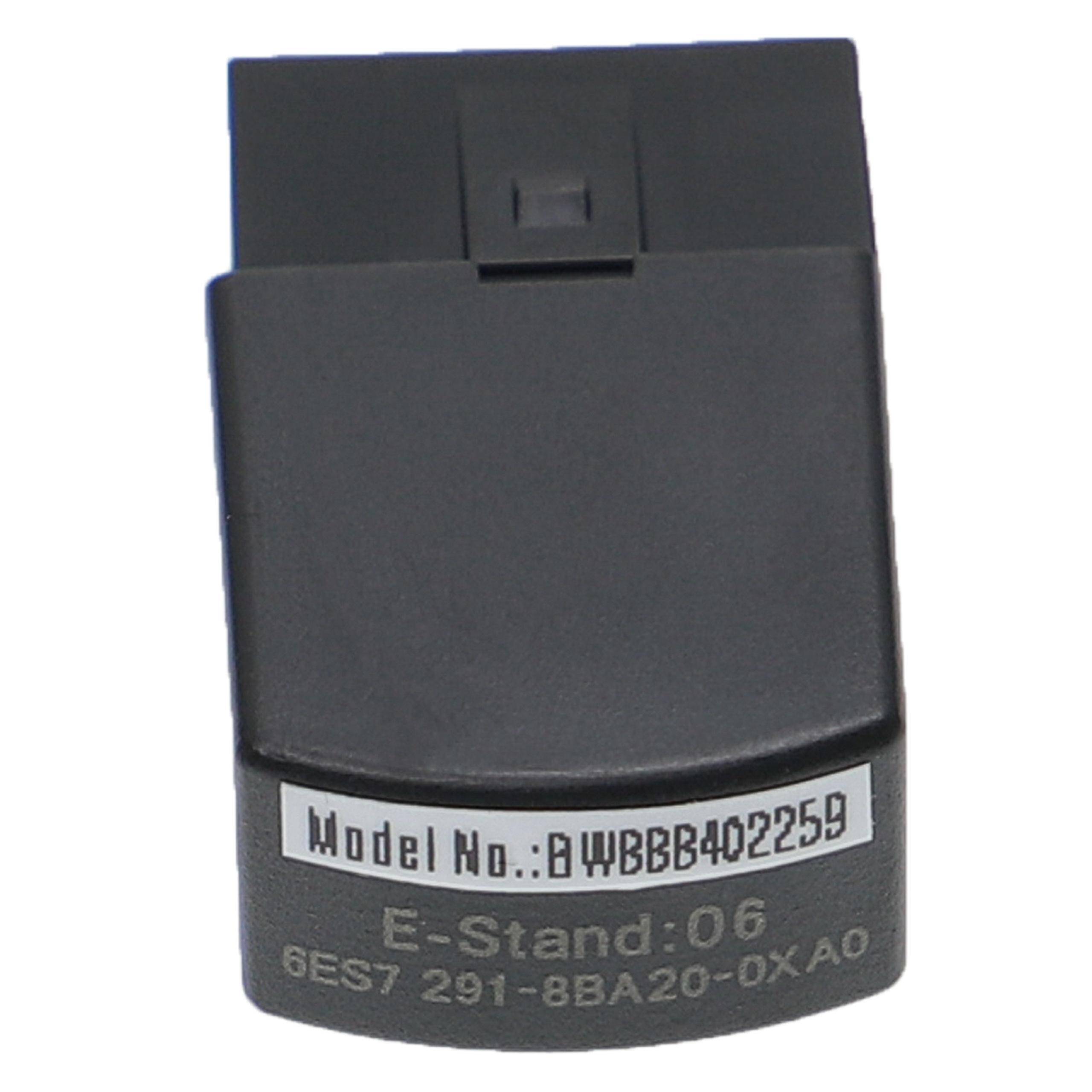 Eine schwarze elektronische Komponente mit der Bezeichnung „Modellnummer: BWBBB402259