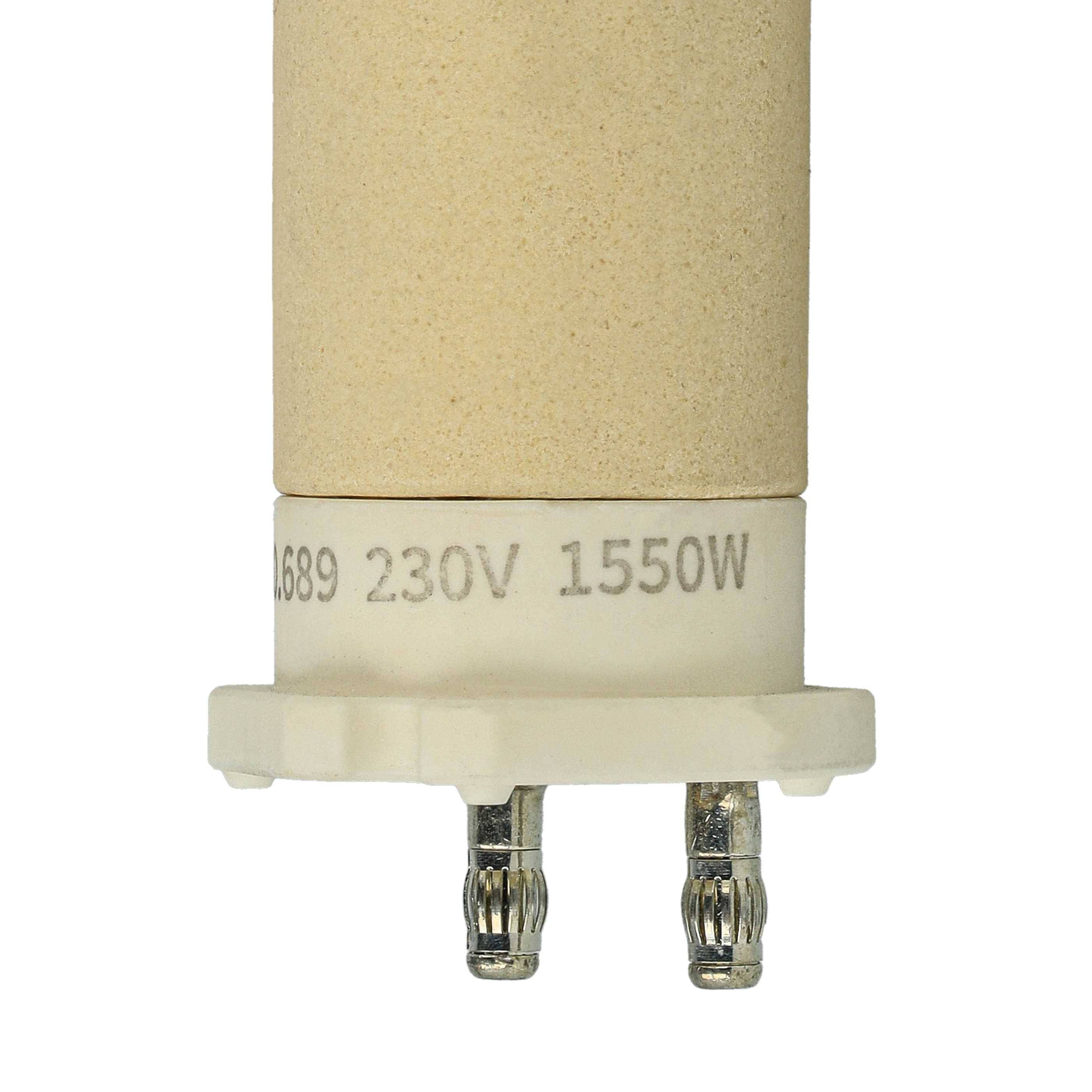vhbw 3x Heizelement kompatibel mit Leister Triac S Heißluftschweißpistole - Keramik Heizkern, 3,1 x 10,2 cm