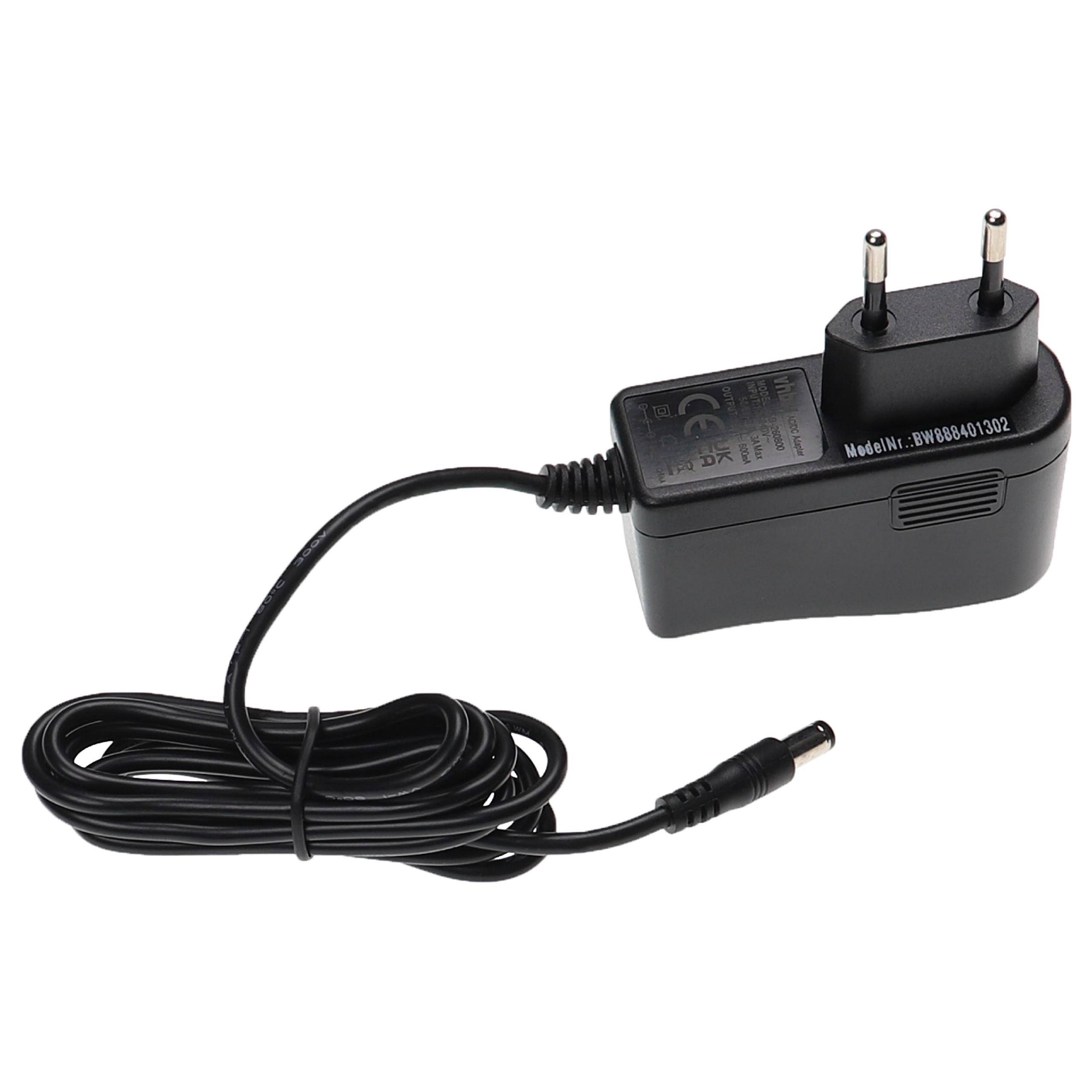 Ein schwarzer Stecker-Stromadapter mit zweipoligem Stecker, gekennzeichnet mit „Modell: BN 0840 1302
