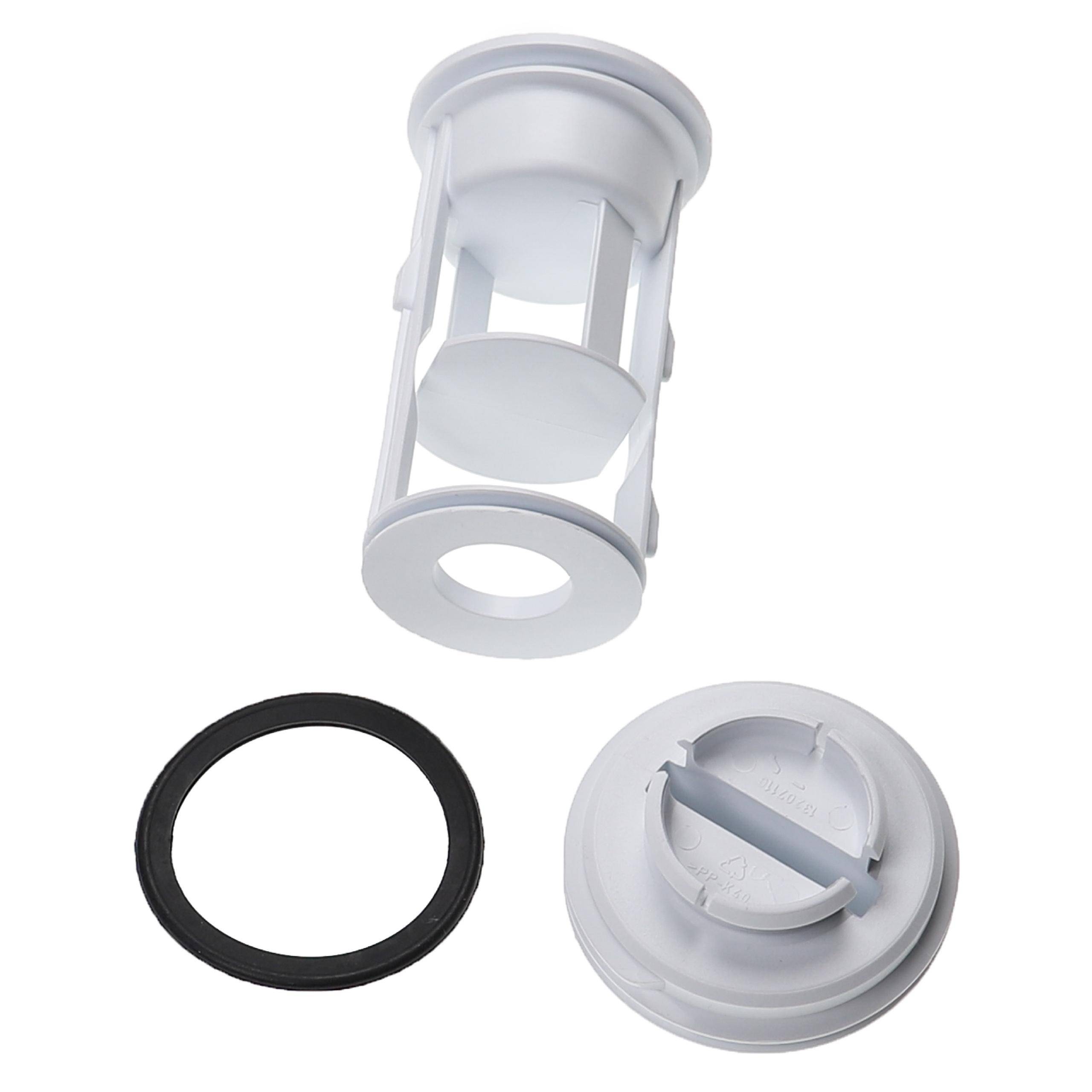 vhbw Flusensieb kompatibel mit AEG/Electrolux Lavamat LV5100 914205211-00 Waschmaschine