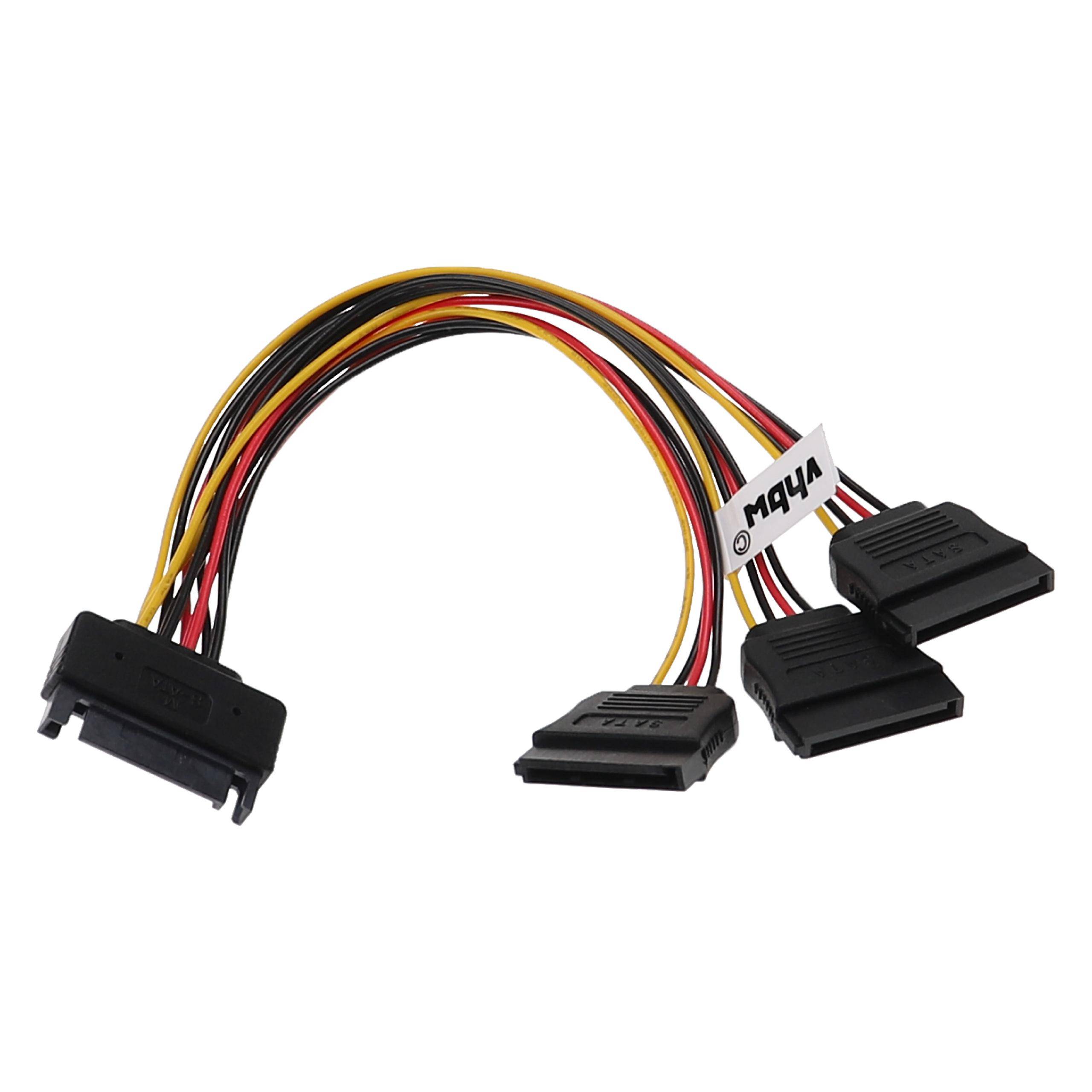 vhbw SATA Stromkabel auf 3x SATA Buchse für Festplatte, Netzteil - 60 cm