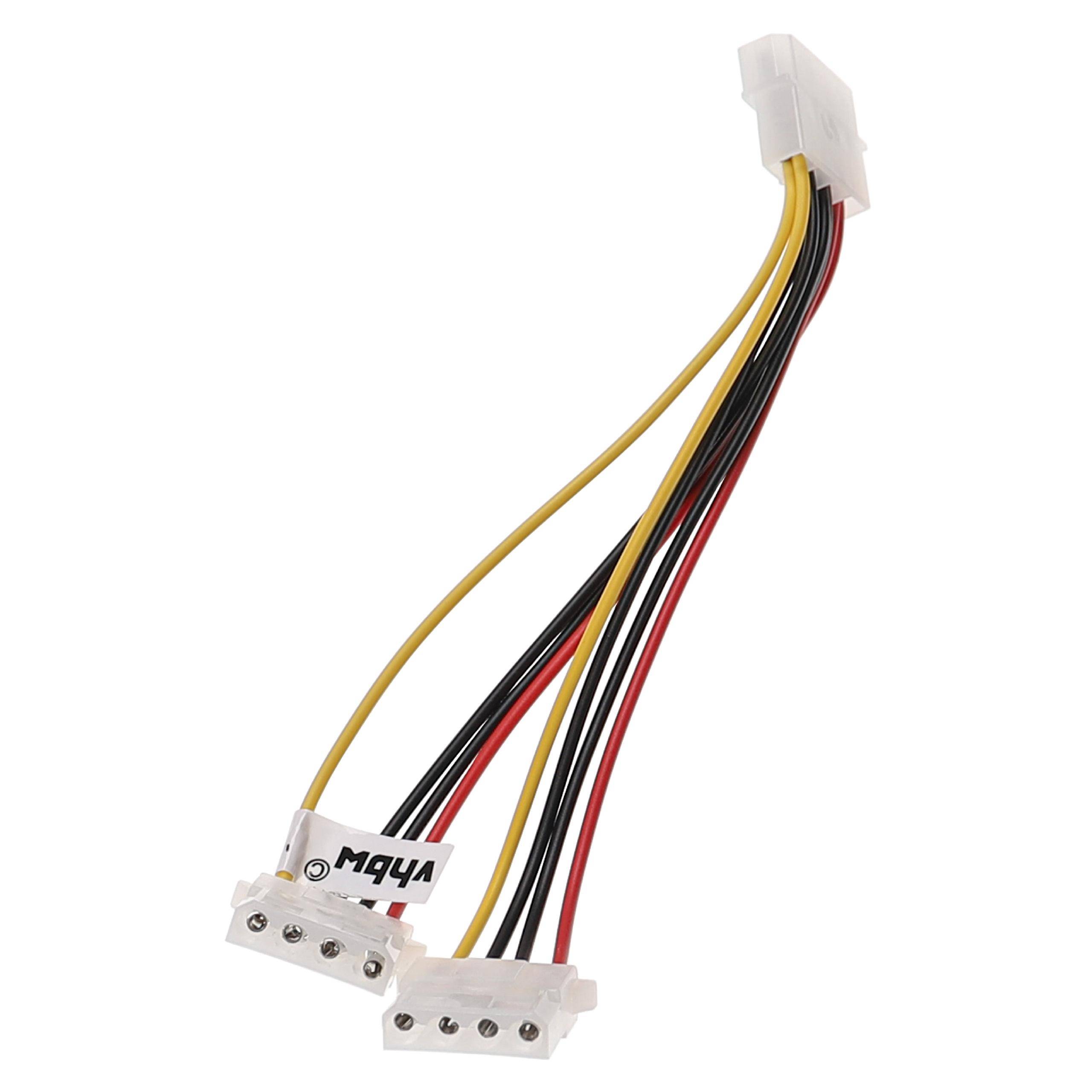 vhbw 10x IDE Y-Stromkabel auf 2x Molex-Buchse für Festplatte, Netzteil - 12 cm