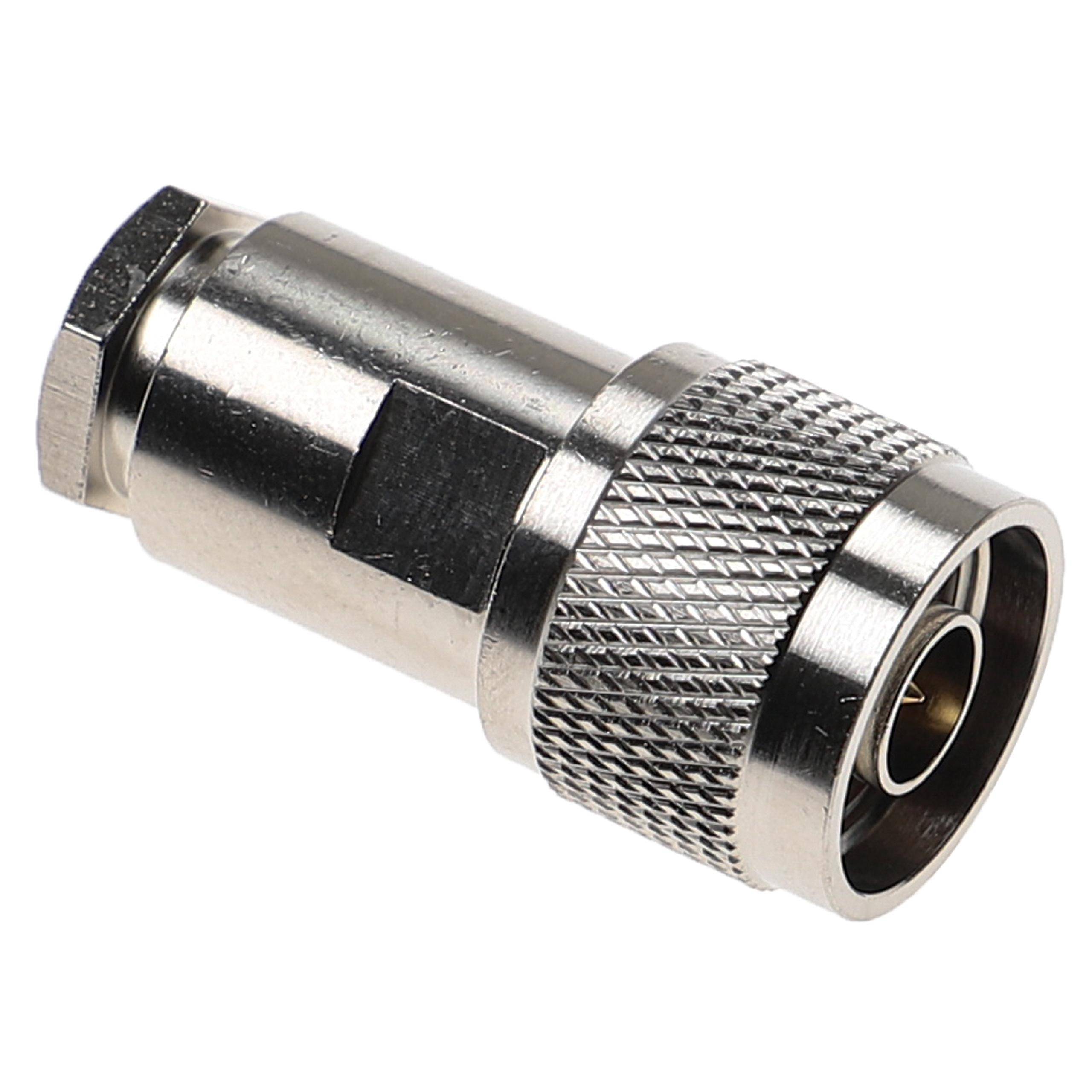 vhbw N Steckverbinder (männlich) kompatibel mit Aircell-7 Koaxialkabel - Koaxial-Verbinder für GPS- & WLAN-Geräte, Antennen usw.