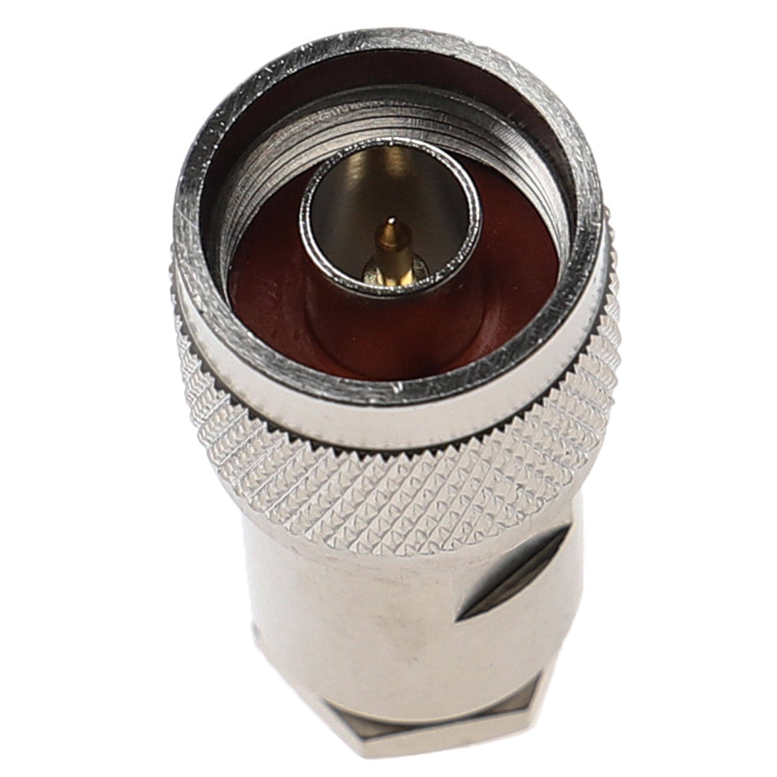 vhbw N Steckverbinder (männlich) kompatibel mit Aircell-7 Koaxialkabel - Koaxial-Verbinder für GPS- & WLAN-Geräte, Antennen usw.