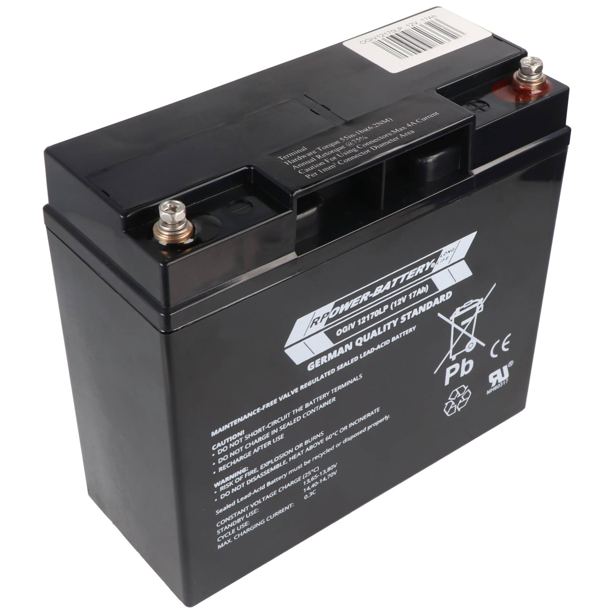 RPower OGiV12170LP 12V 17Ah Bleiakku AGM Blei Gel Akku