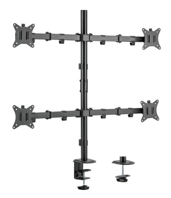 Equip Befestigungskit - neigbar - für 4 LCD-Anzeigen - Kunststoff, Metall - Schwarz - Bildschirmgröße: 43.2-81.3 cm (17"-32")