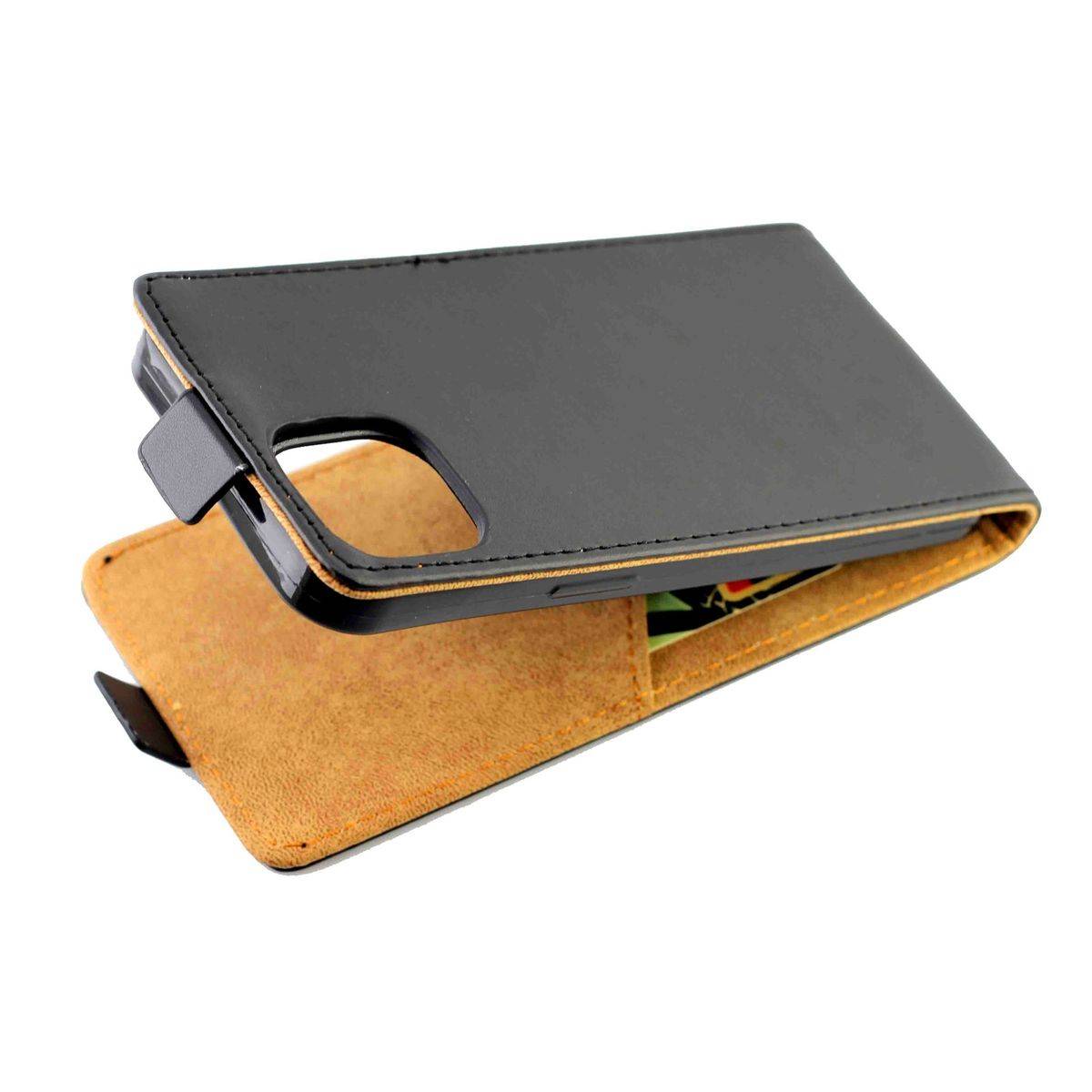 Für Apple iPhone 14 Fliptasche Premium Schwarz Hülle Case Cover Schutz Zubehör Etui Neu