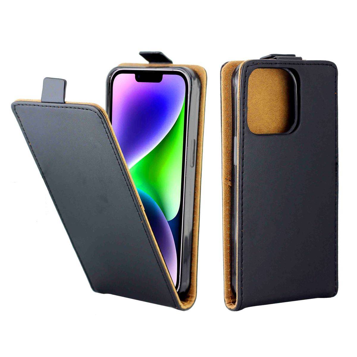 Für Apple iPhone 14 Plus Fliptasche Premium Schwarz Hülle Case Cover Schutz Zubehör Etui Neu
