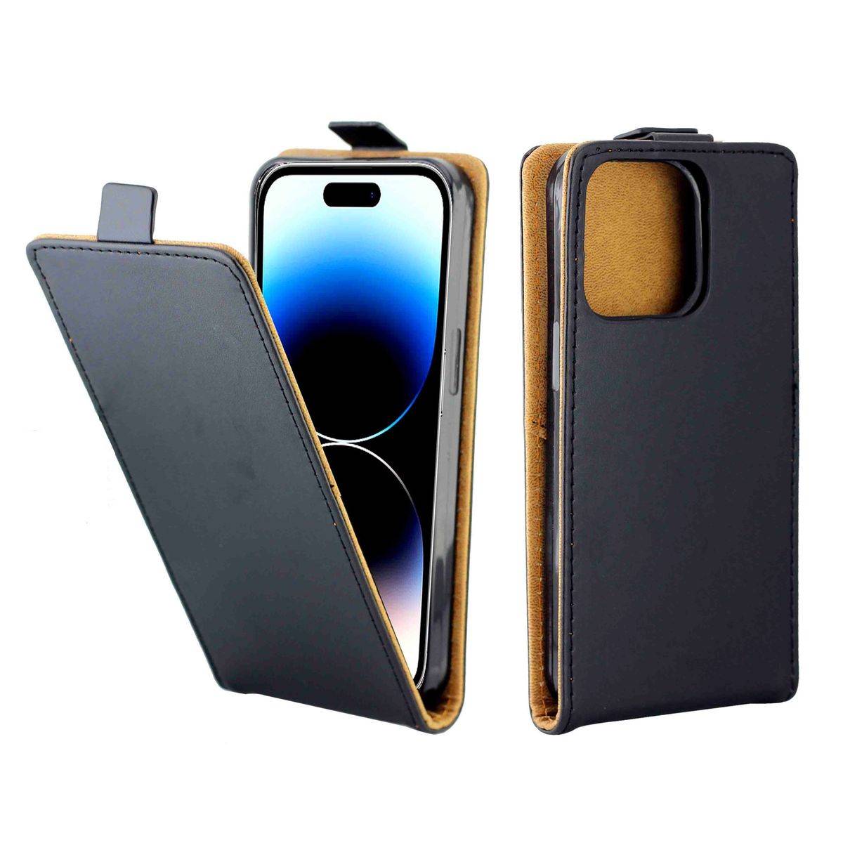 Für Apple iPhone 14 Pro Fliptasche Premium Schwarz Hülle Case Cover Schutz Zubehör Etui Neu