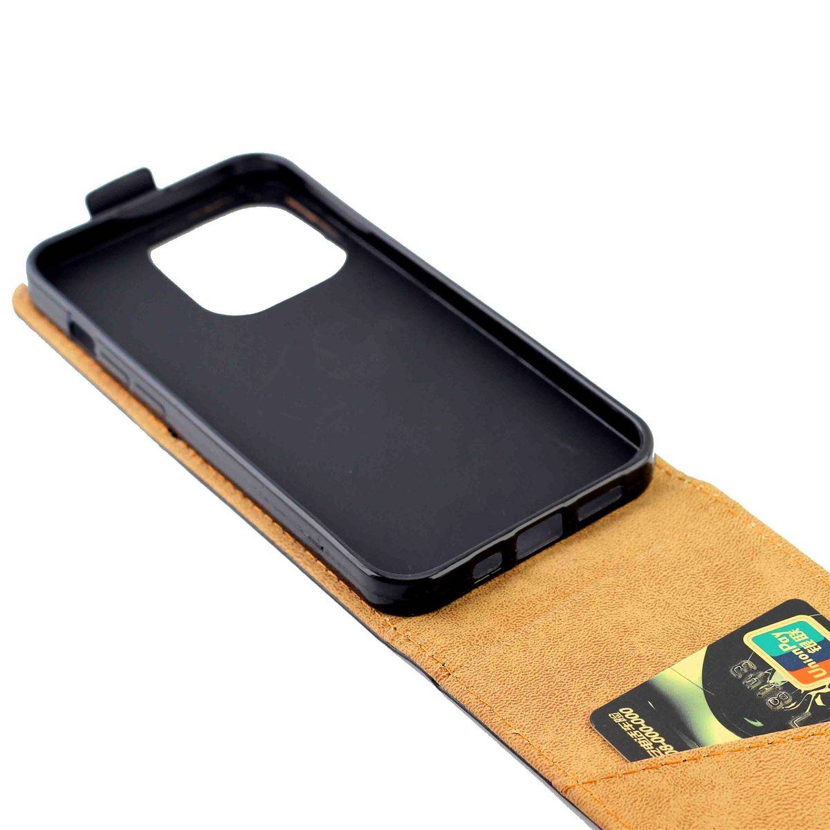Für Apple iPhone 14 Pro Fliptasche Premium Schwarz Hülle Case Cover Schutz Zubehör Etui Neu