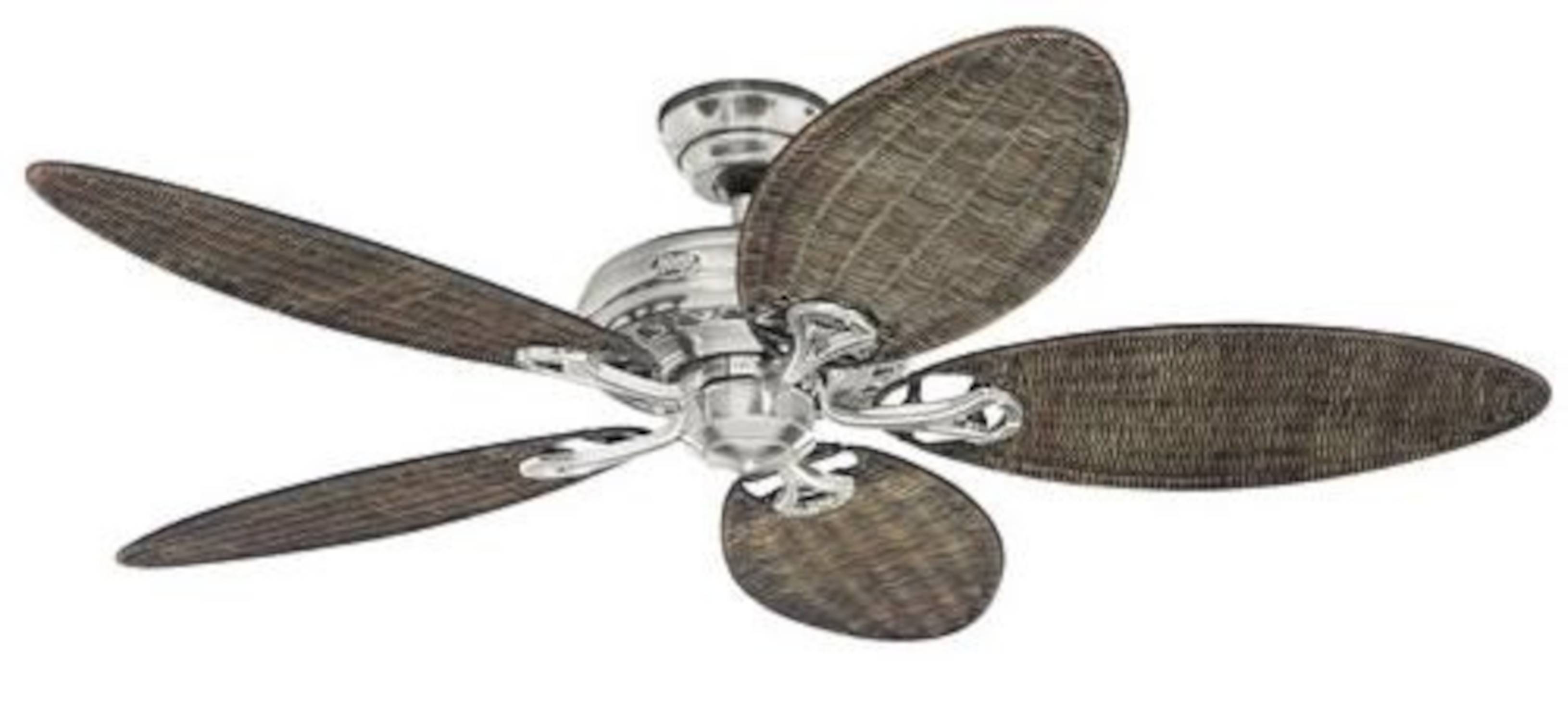 Deckenventilator Savoy Nickel gebürstet / Weidenflügel