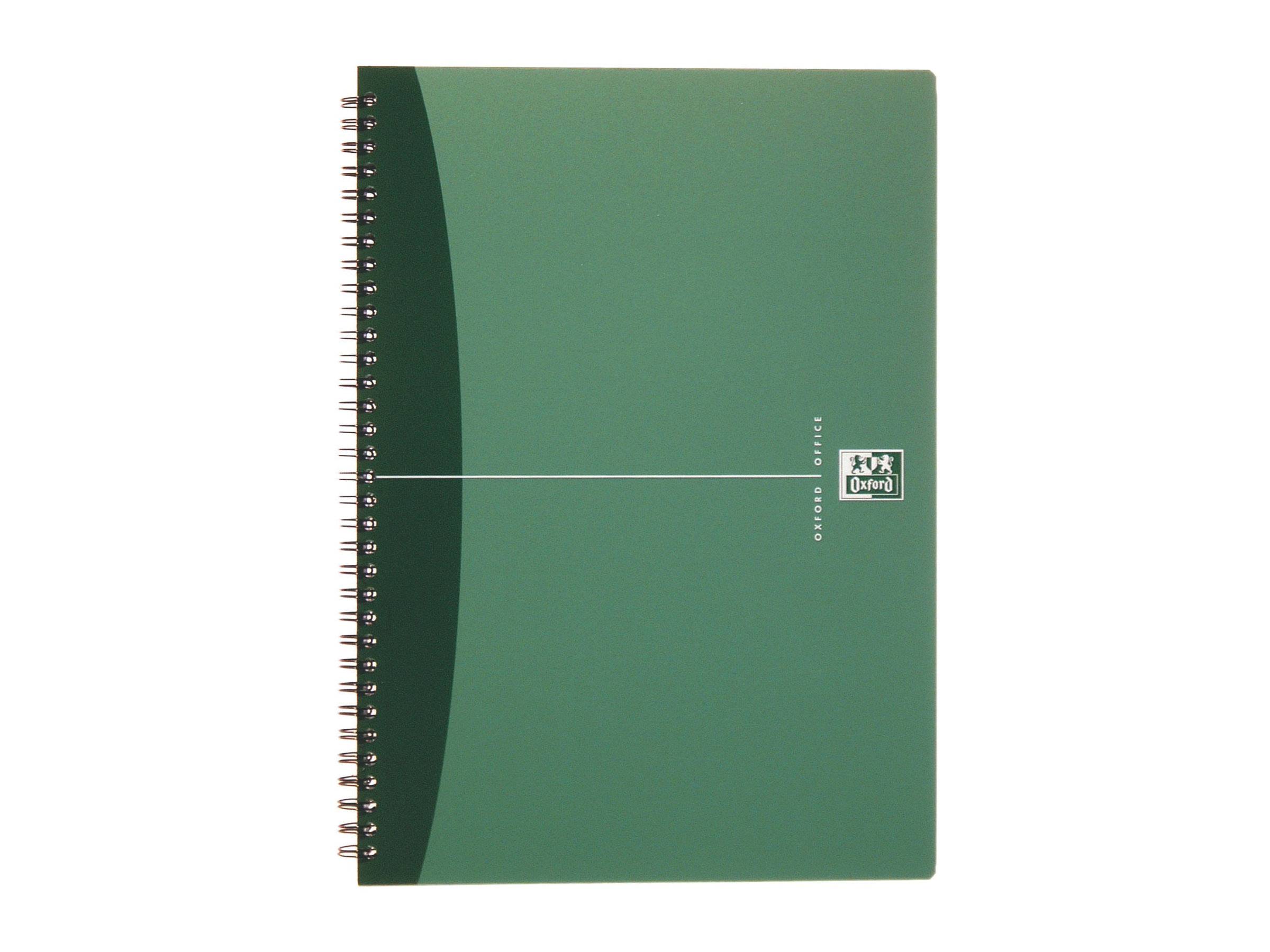 ELBA - Oxford Office - Spiralbuch - drahtkammgebunden - A4 - 90 Blatt - hochweiß - kariert - Polypropylen (PP)