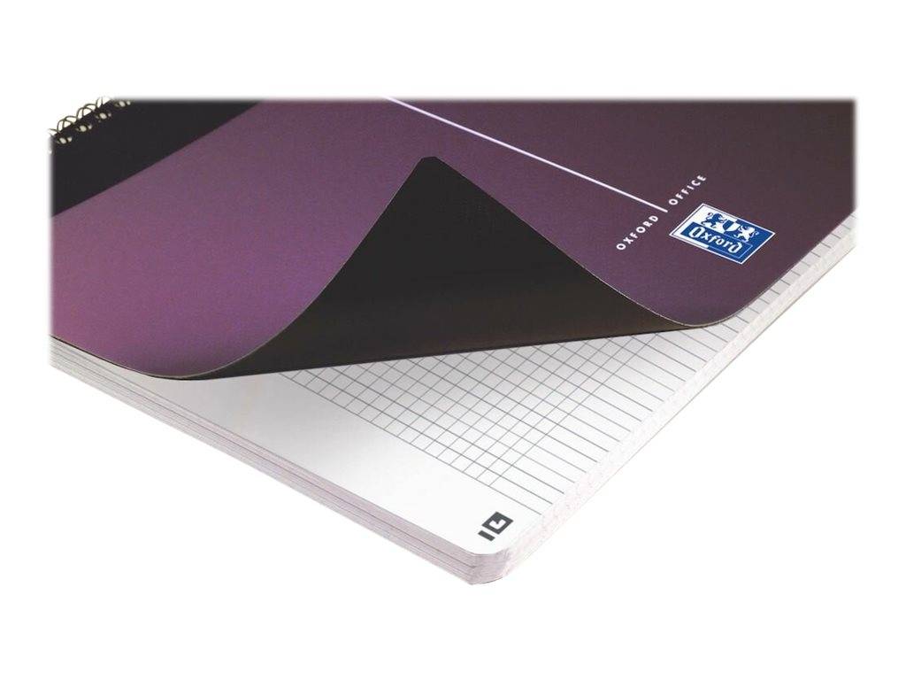 ELBA - Oxford Office - Spiralbuch - drahtkammgebunden - A4 - 90 Blatt - hochweiß - kariert - Polypropylen (PP)