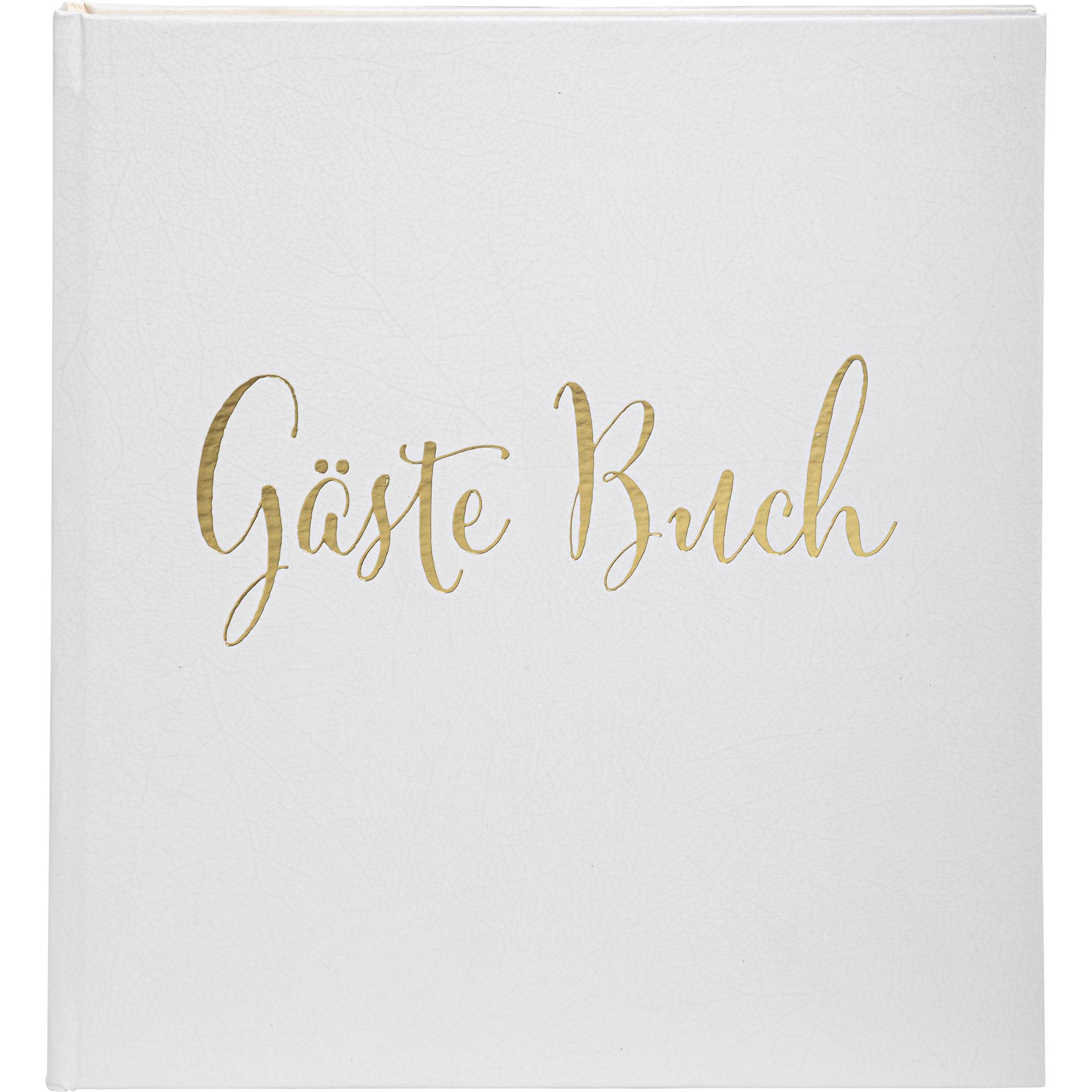 Exacompta Gästebuch 70 Batt weiß Goldschnitt 21x19cm Kraft Aufdruck Weiß 47235B
