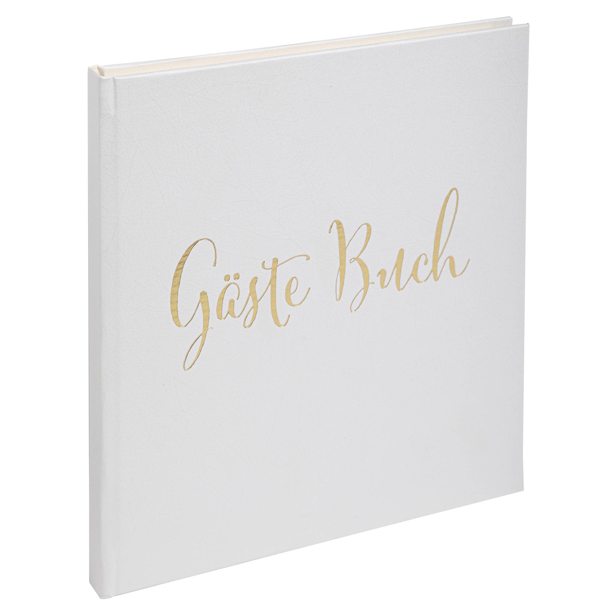Exacompta Gästebuch 70 Batt weiß Goldschnitt 21x19cm Kraft Aufdruck Weiß 47235B
