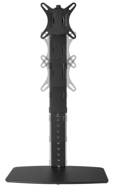 Equip Aufstellung - freistehend - für Flachbildschirm - Kunststoff, Metall - Schwarz - Bildschirmgröße: 43.2-81.3 cm (17"-32")
