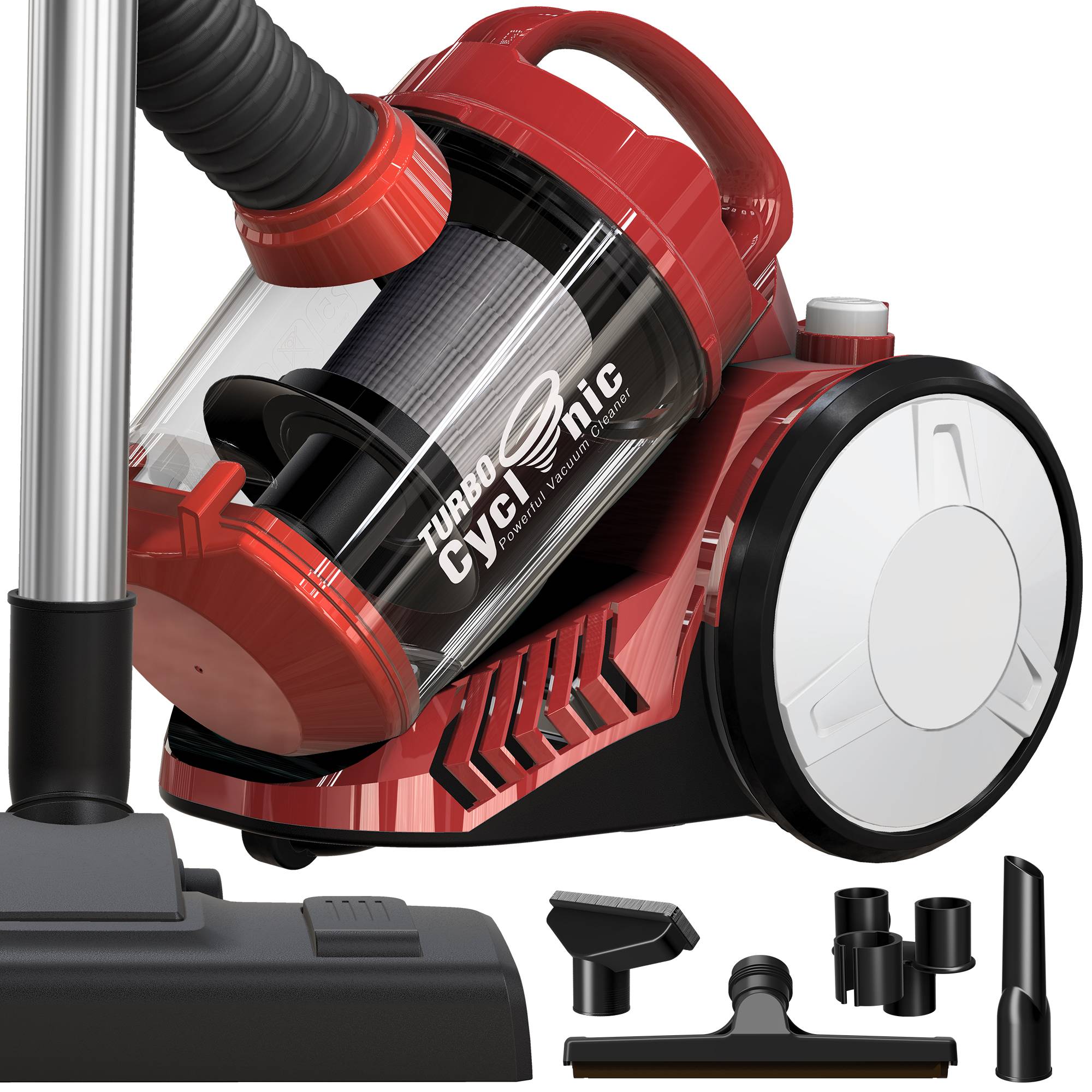 TurboTronic Zyklon Staubsauger CV07 - brachiale 19kPa Saugkraft 700W ohne Beutel kleiner Trockensauger für Parkett Tierhaare Hundehaare beutellos