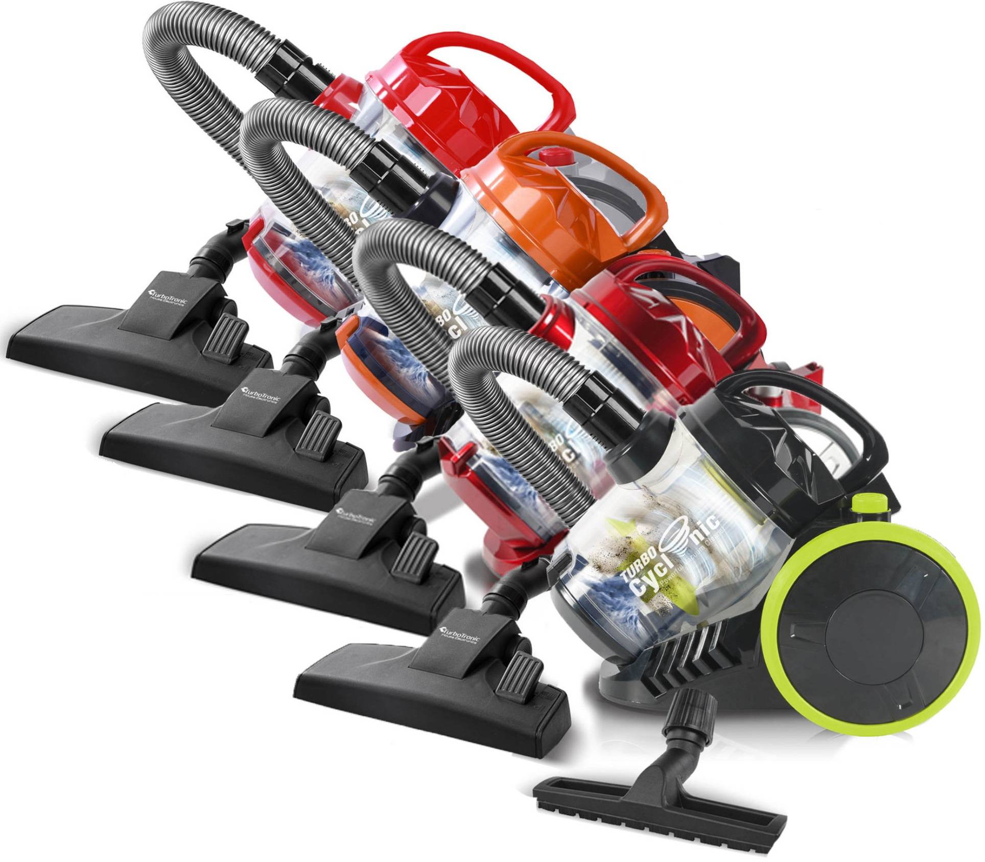 TurboTronic Zyklon Staubsauger CV07 - brachiale 19kPa Saugkraft 700W ohne Beutel kleiner Trockensauger für Parkett Tierhaare Hundehaare beutellos