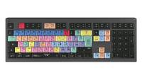 Logickeyboard Adobe Premiere Pro CC Astra 2, Volle Größe (100%), USB, Scherenschlüsselschalter, QWERTZ, LED, Grau