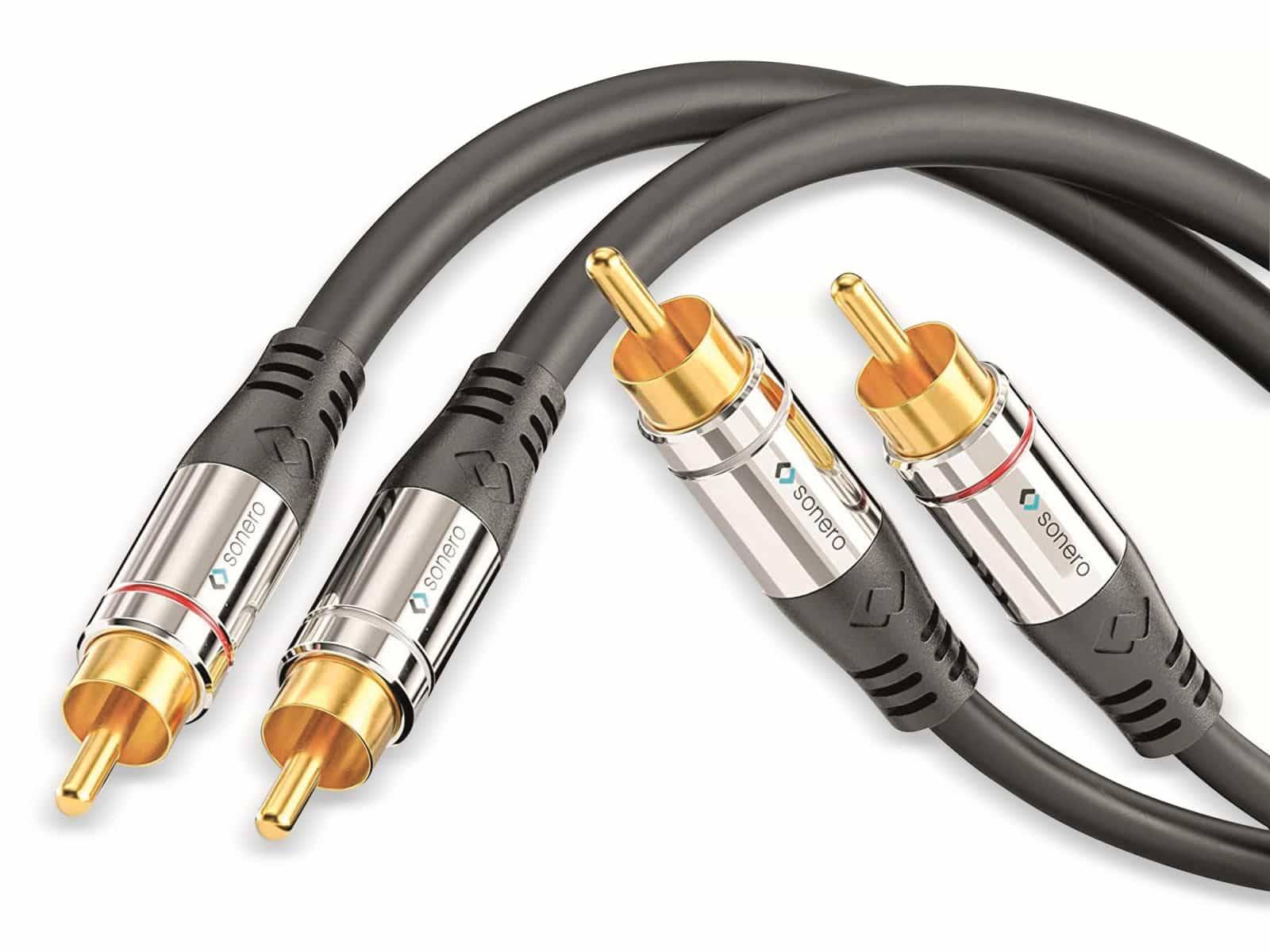 SONERO Cinchkabel Stereo, 0,5 m, schwarz