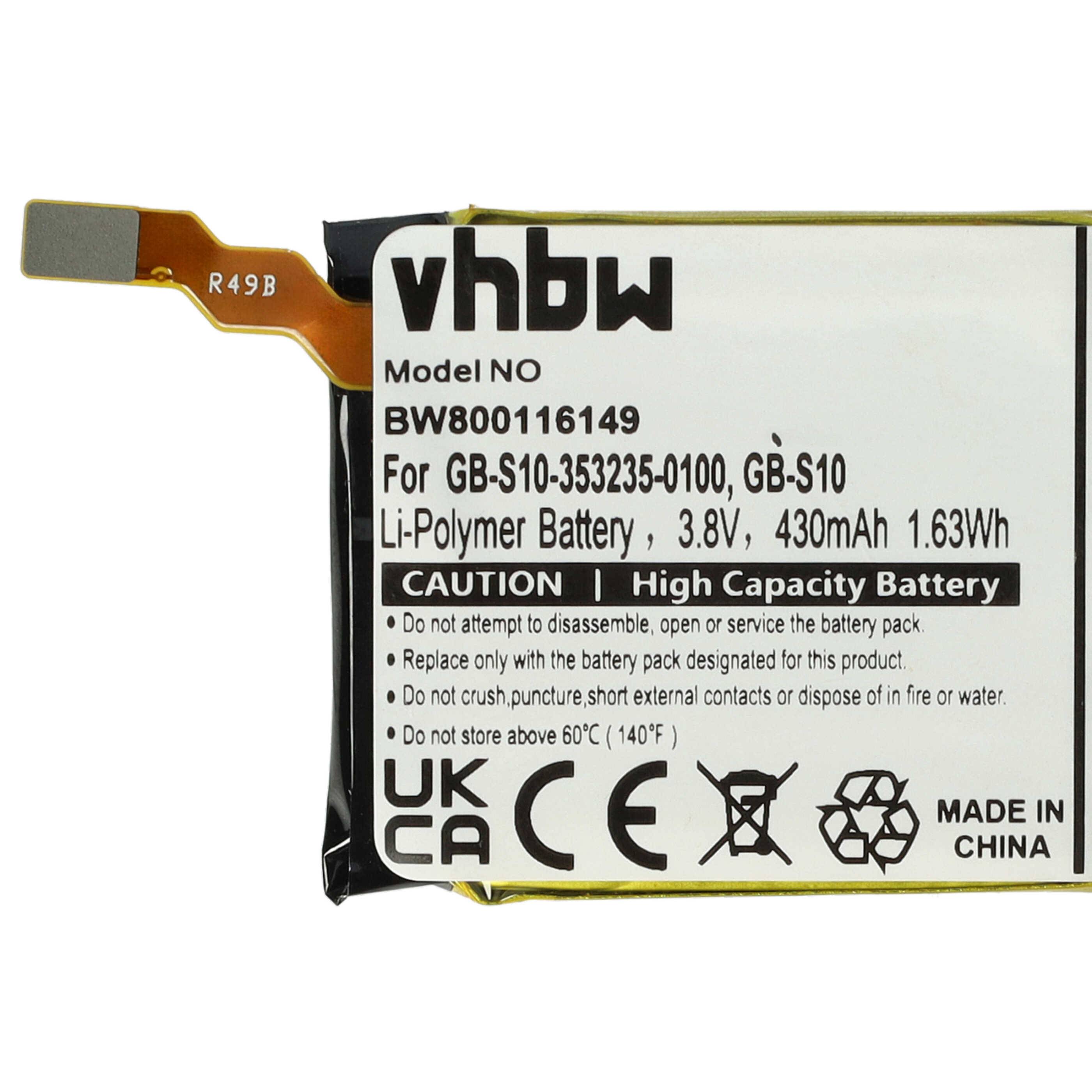 Lithium-Polymer-Akku mit Modell BW800116149 und Spezifikationen: 3,8V, 3500mAh, 1,63Wh, für bestimmte Samsung-Geräte.