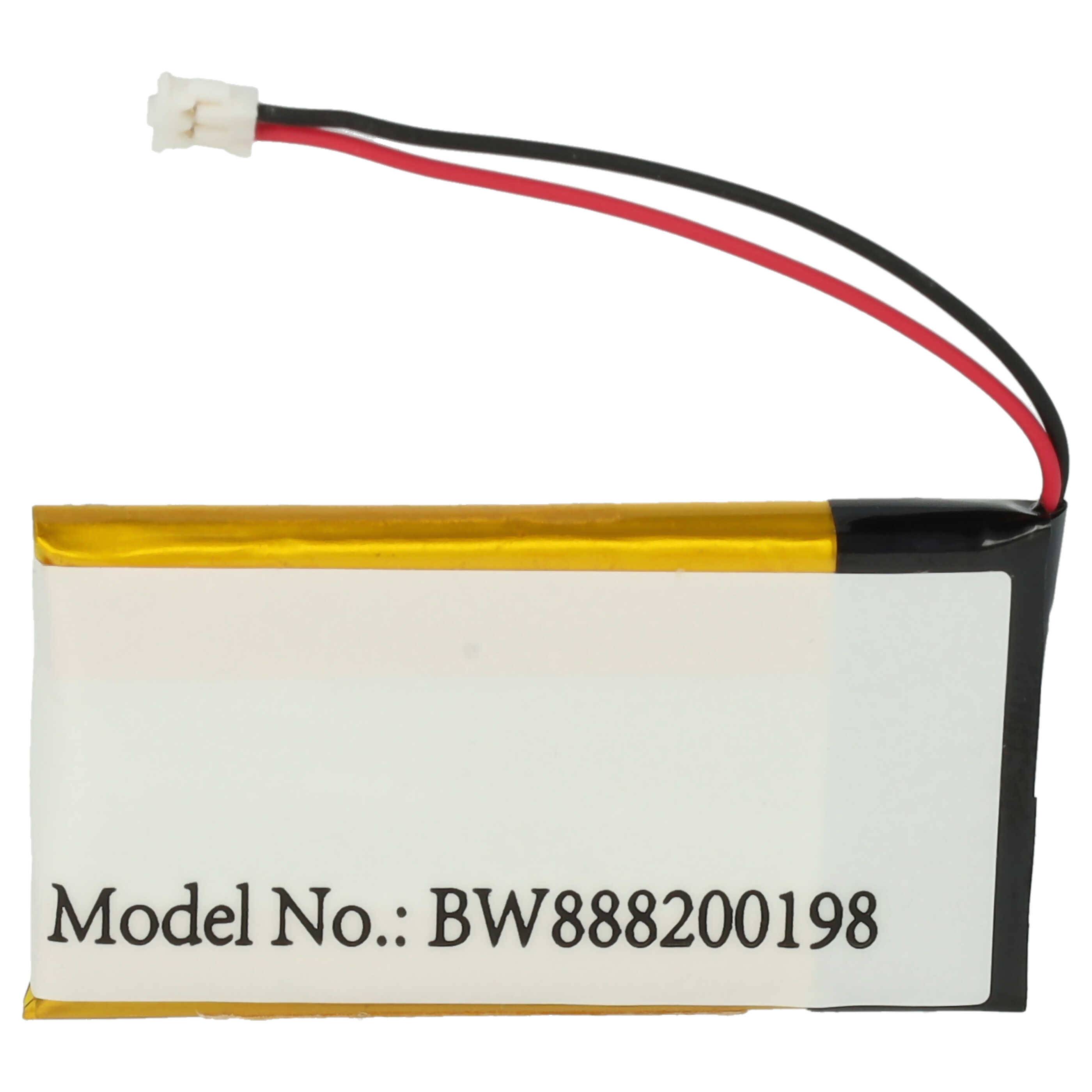 Wiederaufladbare Lithium-Batterie mit einem Anschluss, gekennzeichnet mit „Modellnummer: BW888200198