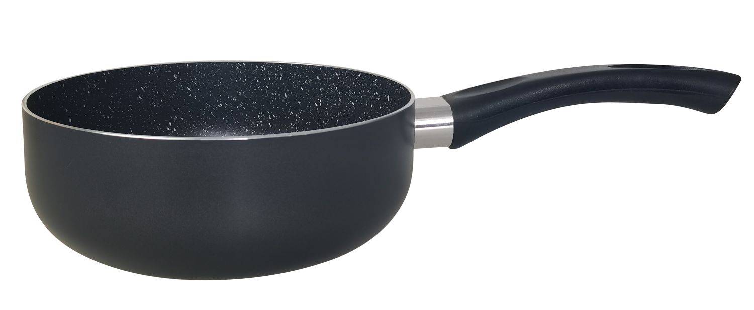 Cheffinger Sauce Pfanne Stiel Kasserolle mit Deckel Topf Bratpfanne Induktion Ø20 CF-SPL20