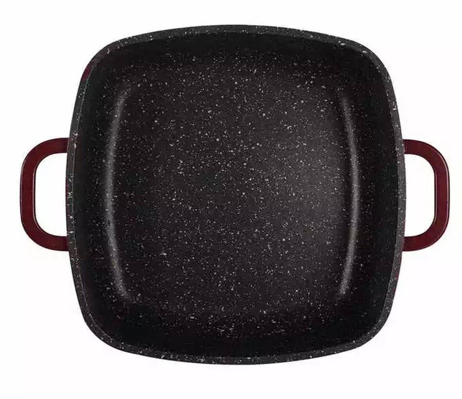 Kochtopfset Brattopf Quadratisch 6 tlg Topf Induktion Alu Guss Marmor