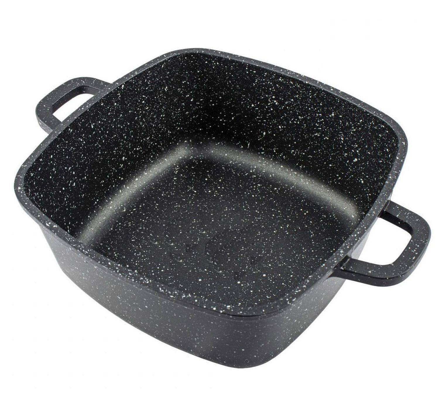 Kochtopfset Brattopf Quadratisch 6 tlg Topf Induktion Alu Guss Marmor