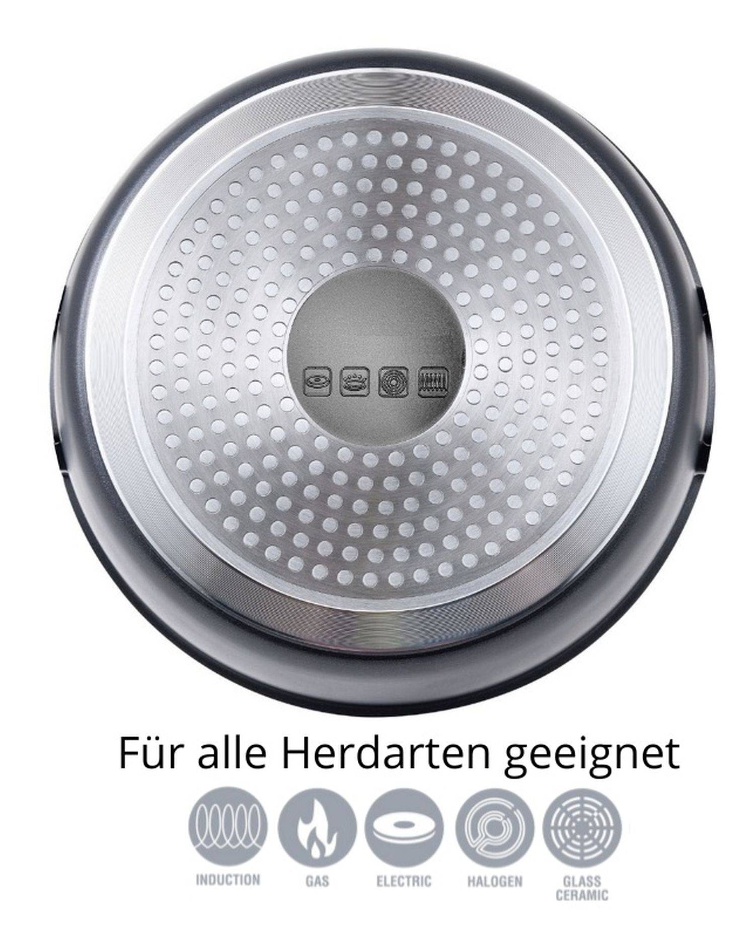 Cheffinger ASIA Kochtopfset Brattopf 6 tlg Topf Induktion Alu Guss 2 Handschuhe
