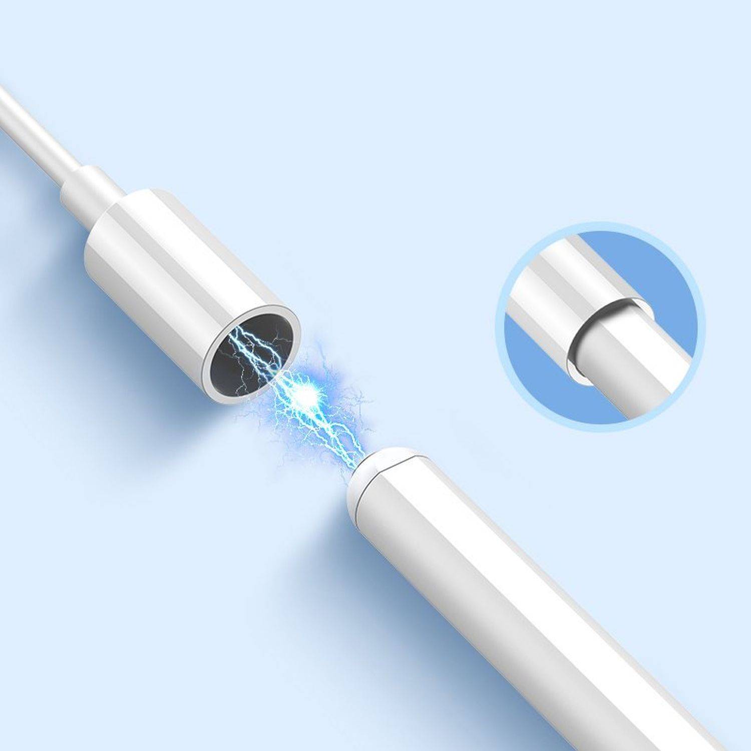 Choetech 80mAh Kapazitiver Eingabestift für iPad Touchpen für Tablets (Aktiv) Weiß (HG04)