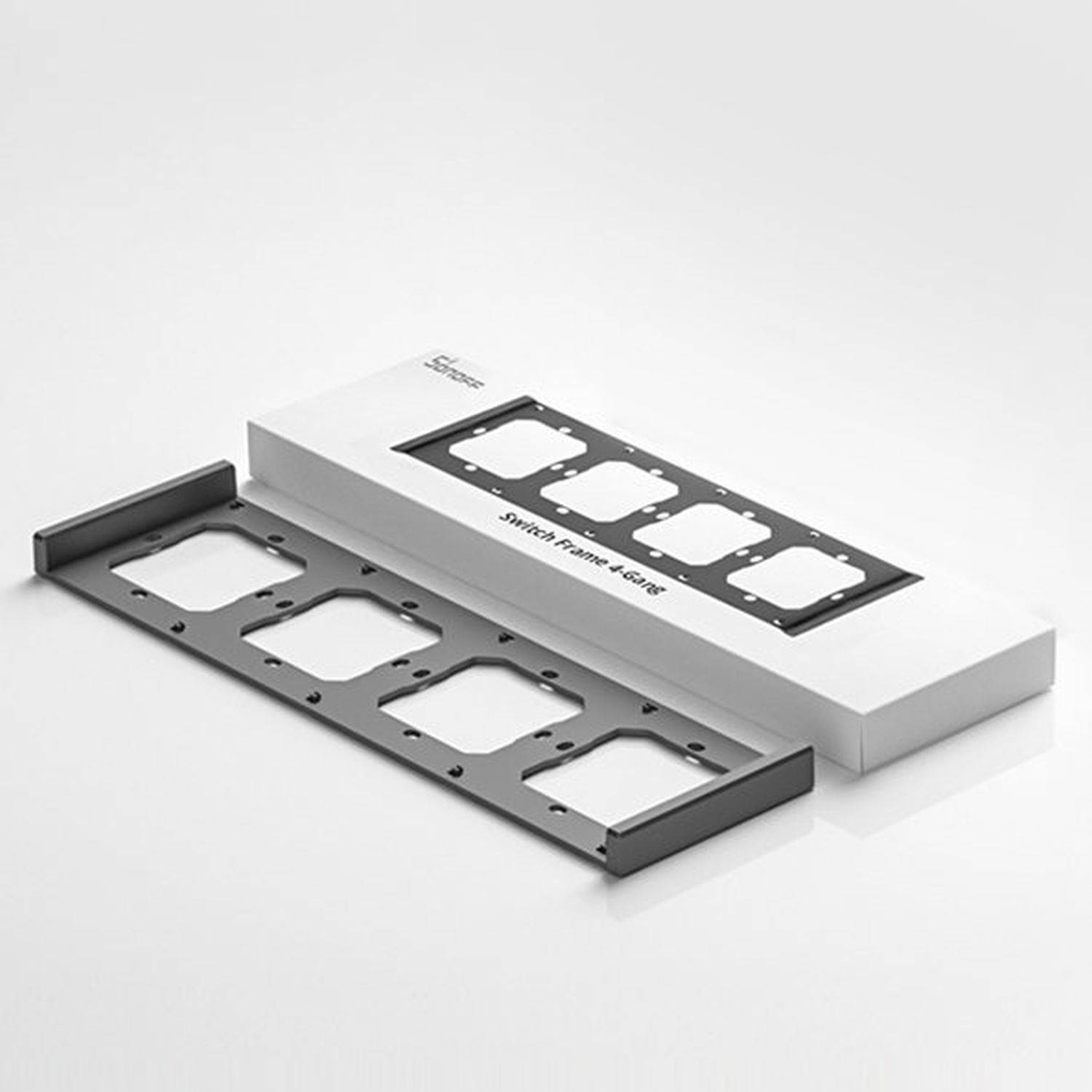 Sonoff Vierfach-Montagerahmen zur Installation von M5-80-Wandschaltern Schwarz